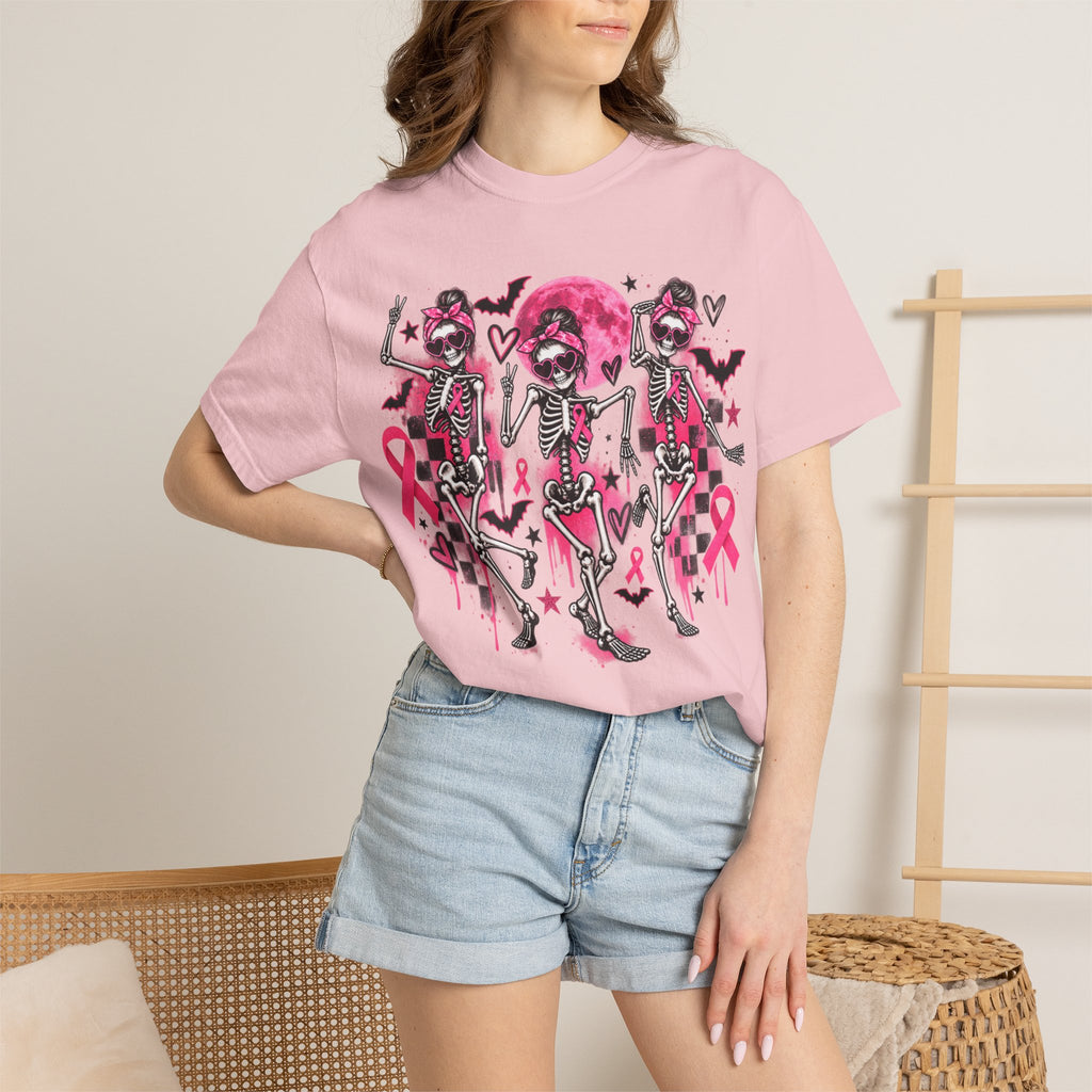 Breast Cancer Awareness Skeleton Dance T-Shirt
