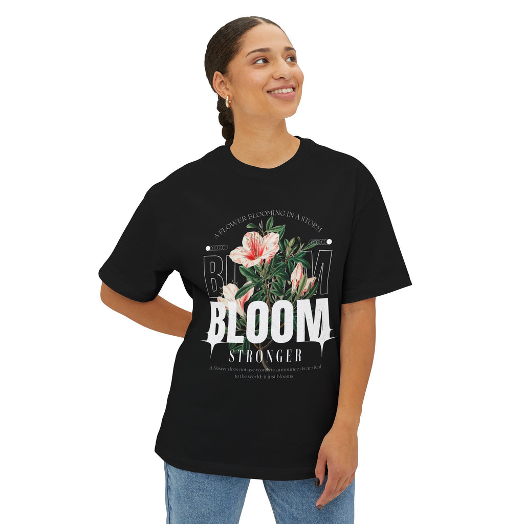 Bloom Stronger Graphic Tee | Inspirational Floral Streetwear T-Shirt