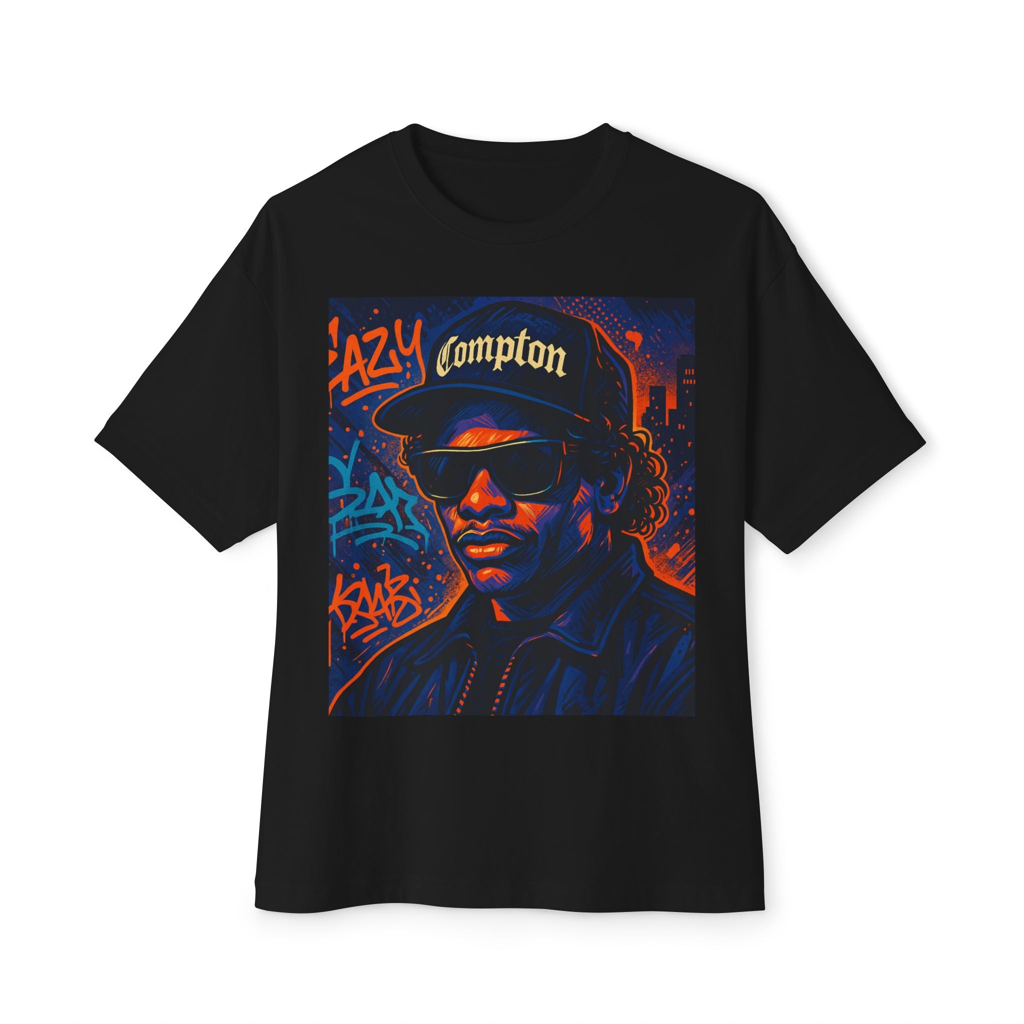 Compton Tribute Tee — 'Eazy' Street Art Portrait T-Shirt