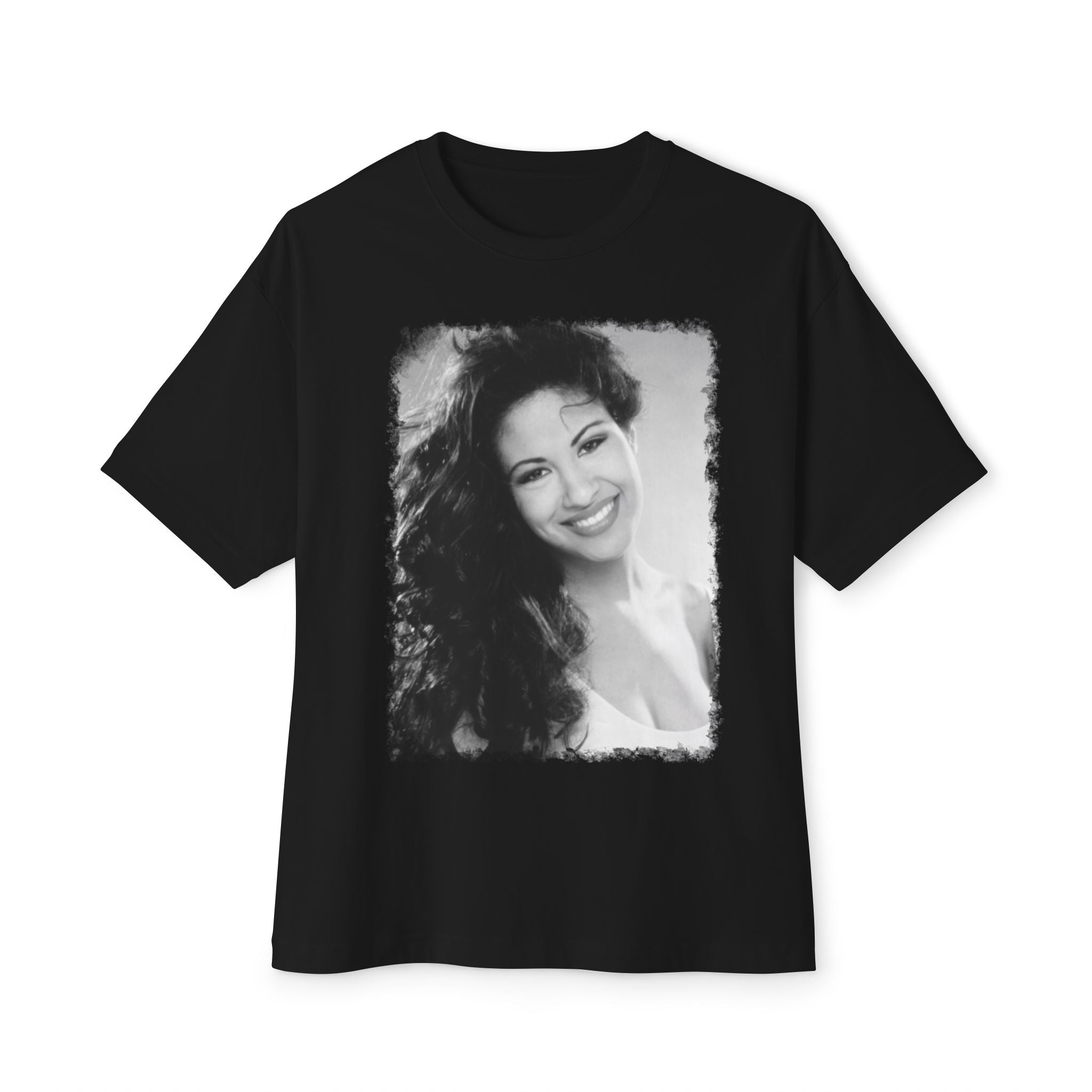 Selena — Vintage Black & White Portrait Graphic T-Shirt
