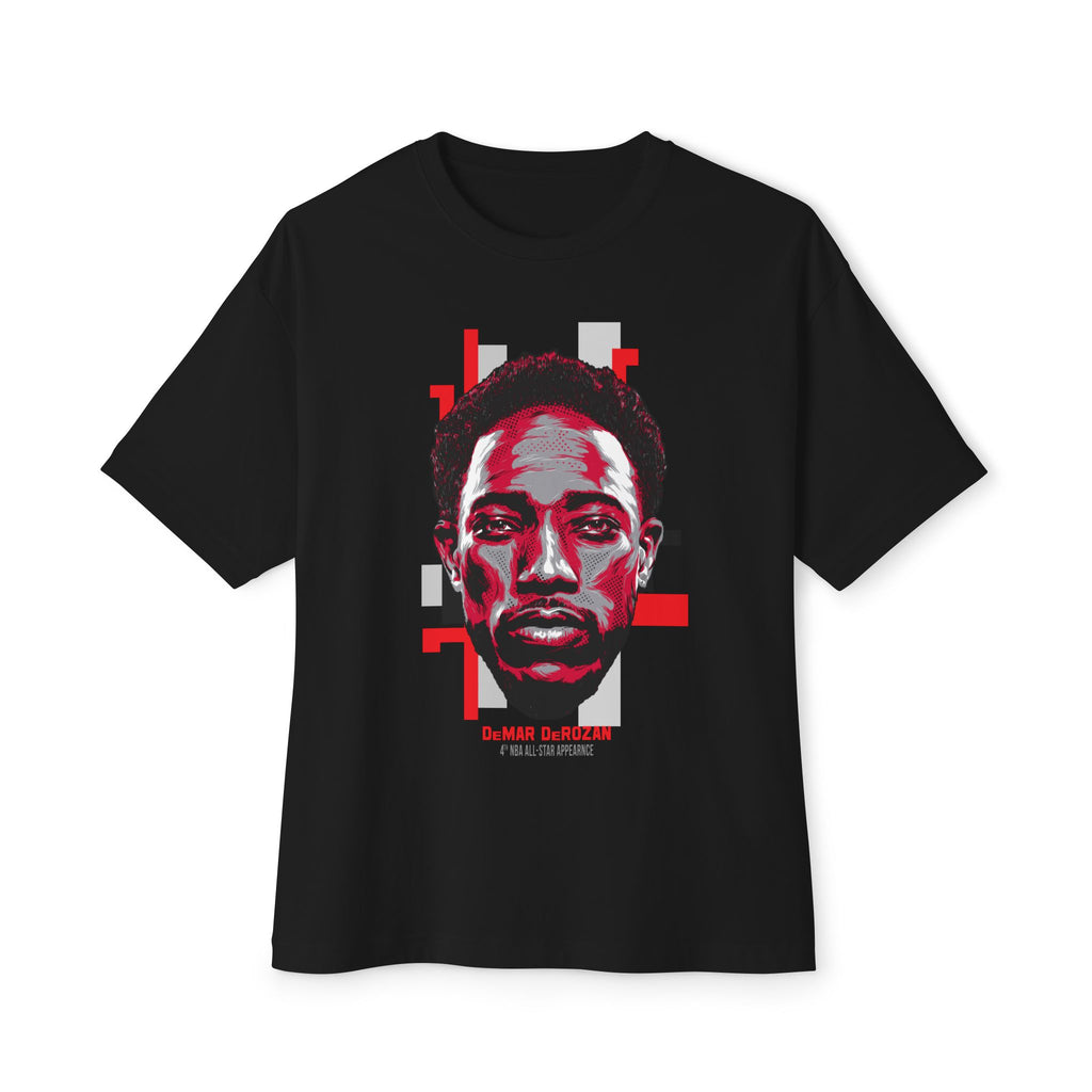 Graphic Tee — Red & Gray Portrait Face Design