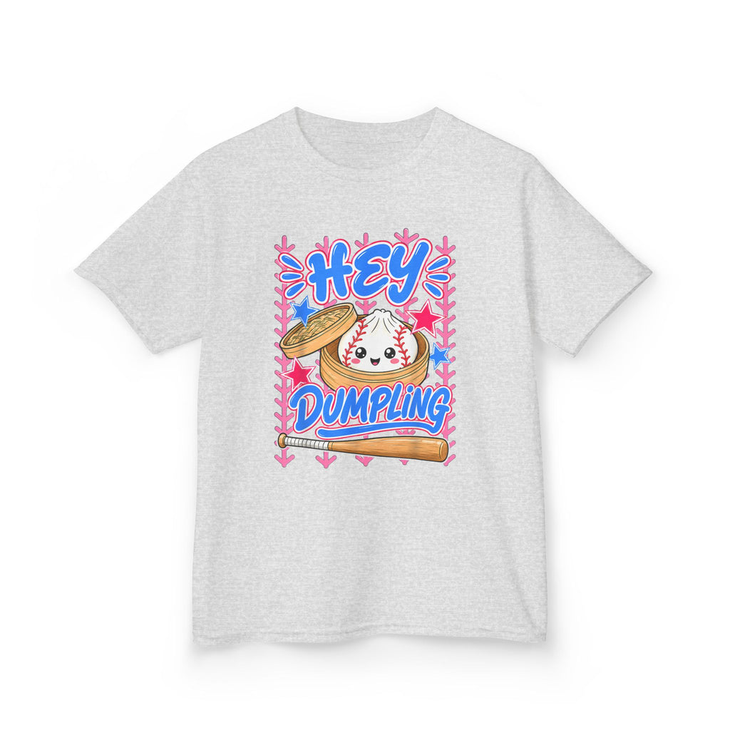 Hey Dumpling Kids T‑Shirt — Cute Kawaii Dumpling Graphic Tee for Toddlers & Kids
