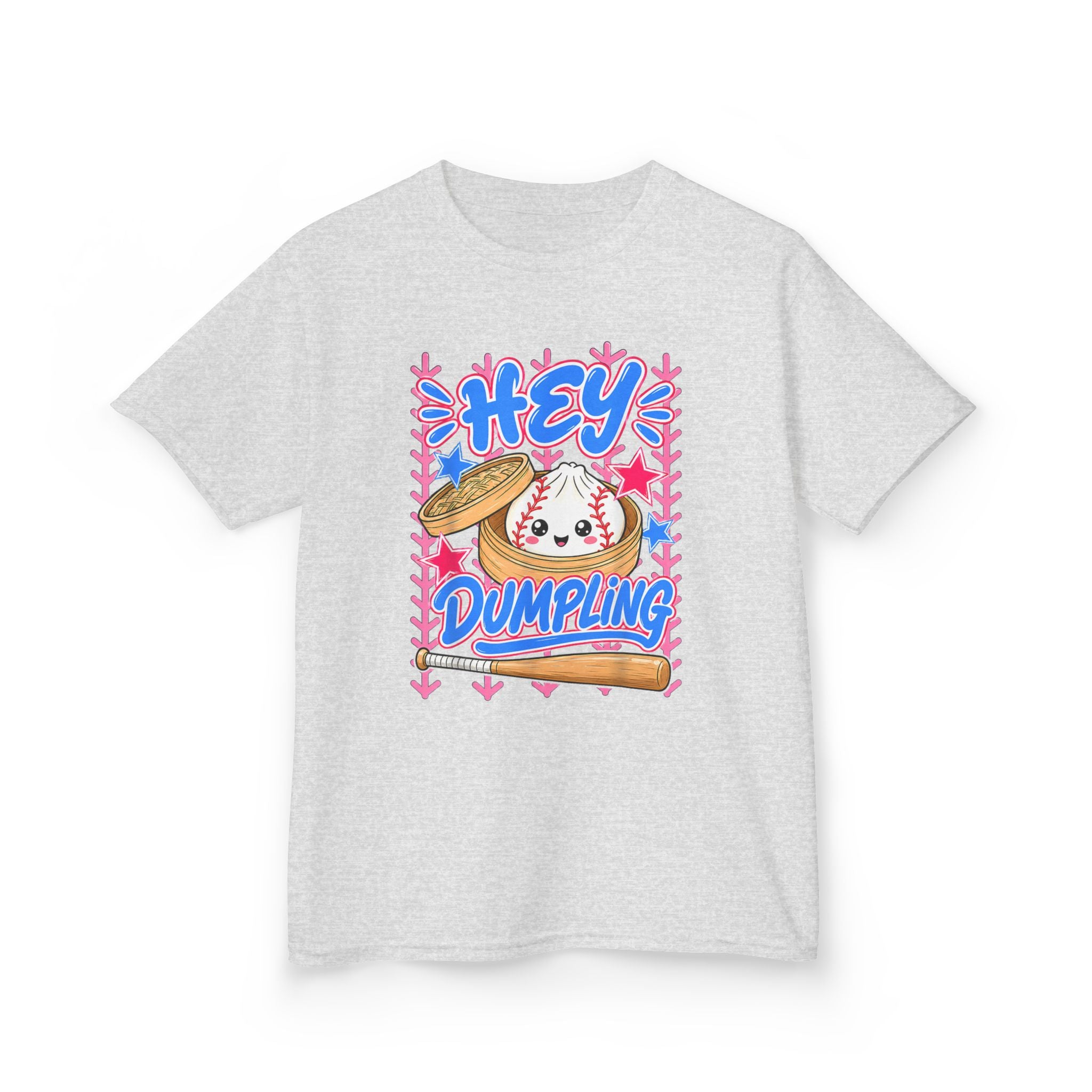 Hey Dumpling Kids T‑Shirt — Cute Kawaii Dumpling Graphic Tee for Toddlers & Kids