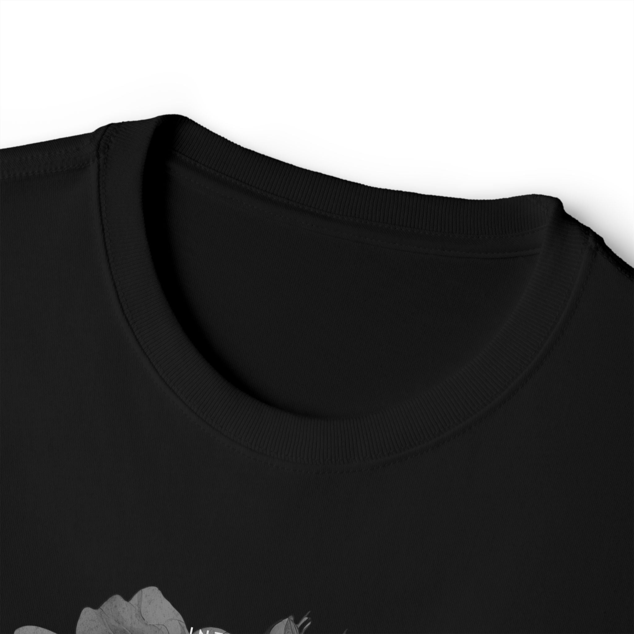 Youth Impact Floral Tee — Vintage Monochrome Graphic T‑Shirt