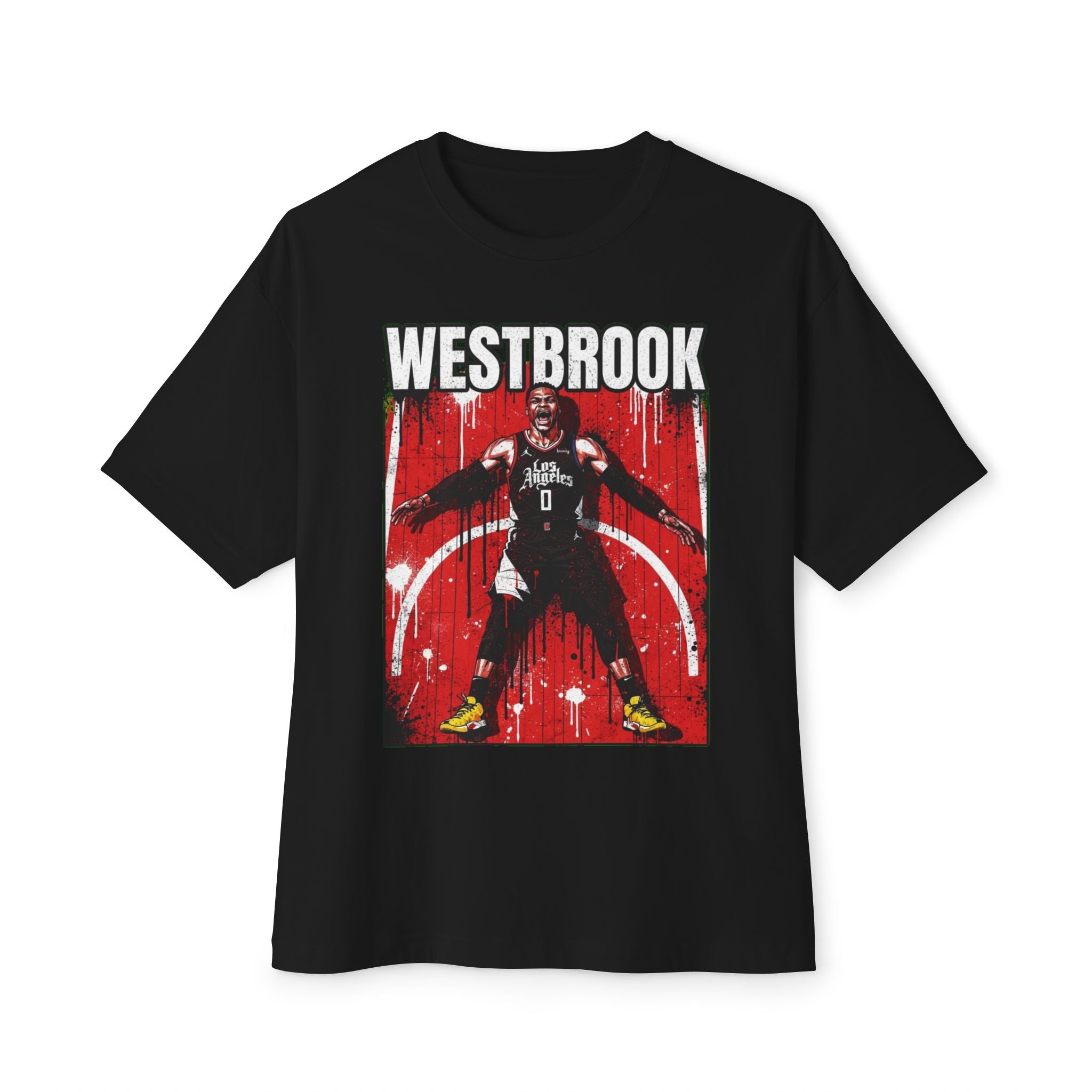 Basketball Player Graphic Tee — "Westbrook" Retro Hoop Streetwear