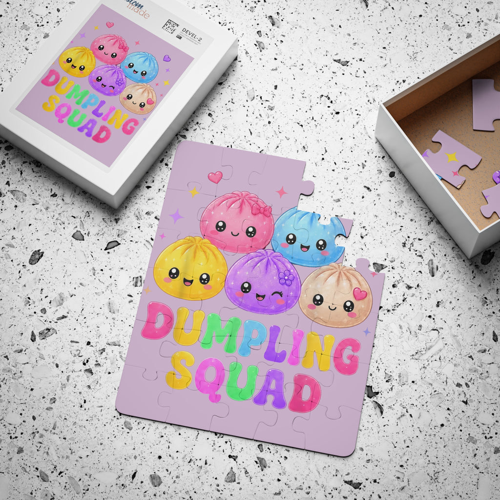 Dumpling Squad 30‑Piece Kids Puzzle — Cute Kawaii Food Puzzle for Toddlers & Preschoolers