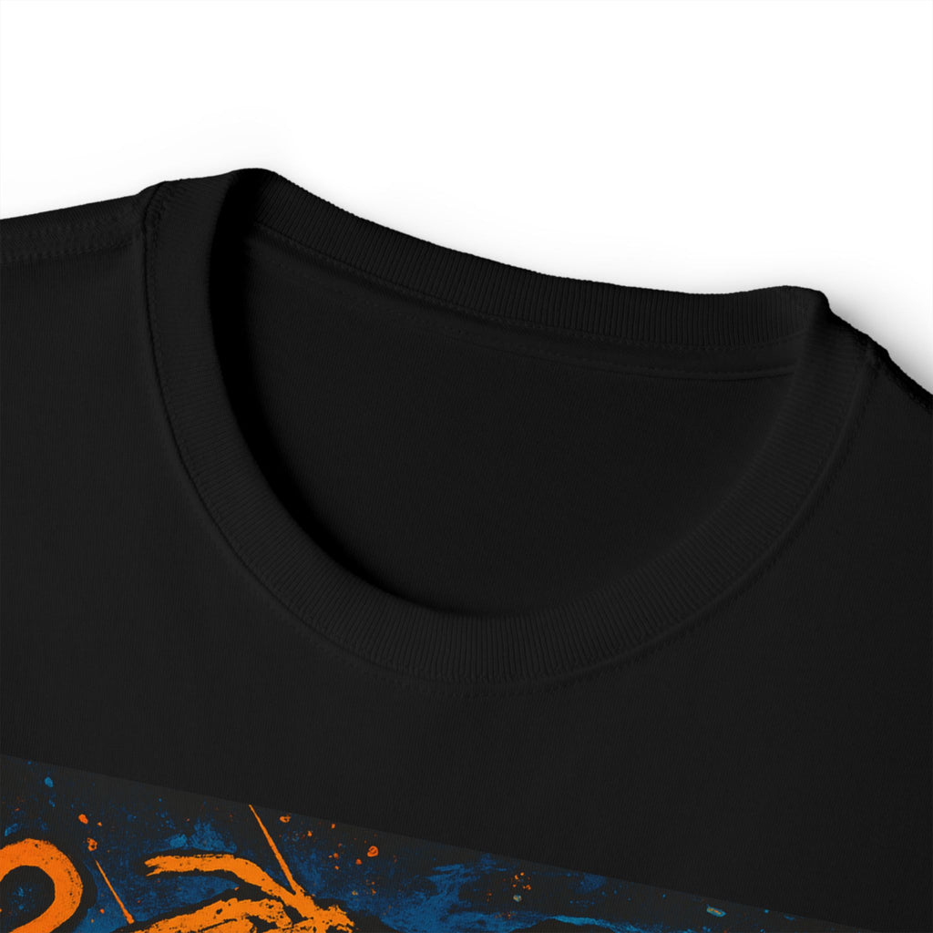 Graphic Tee — Neon Sketch Portrait with Hearts & Symbols