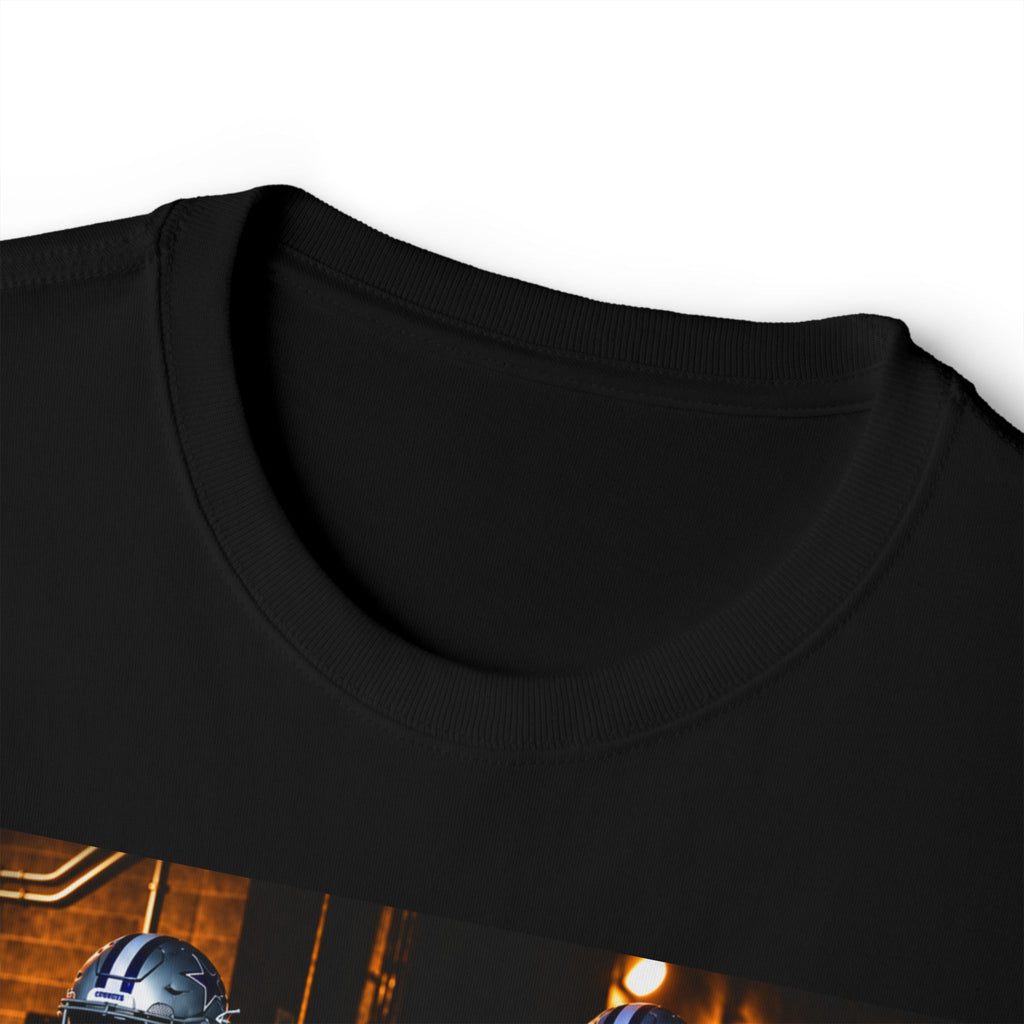 Football Night Photo Tee — Two Players Walking Graphic T-Shirt