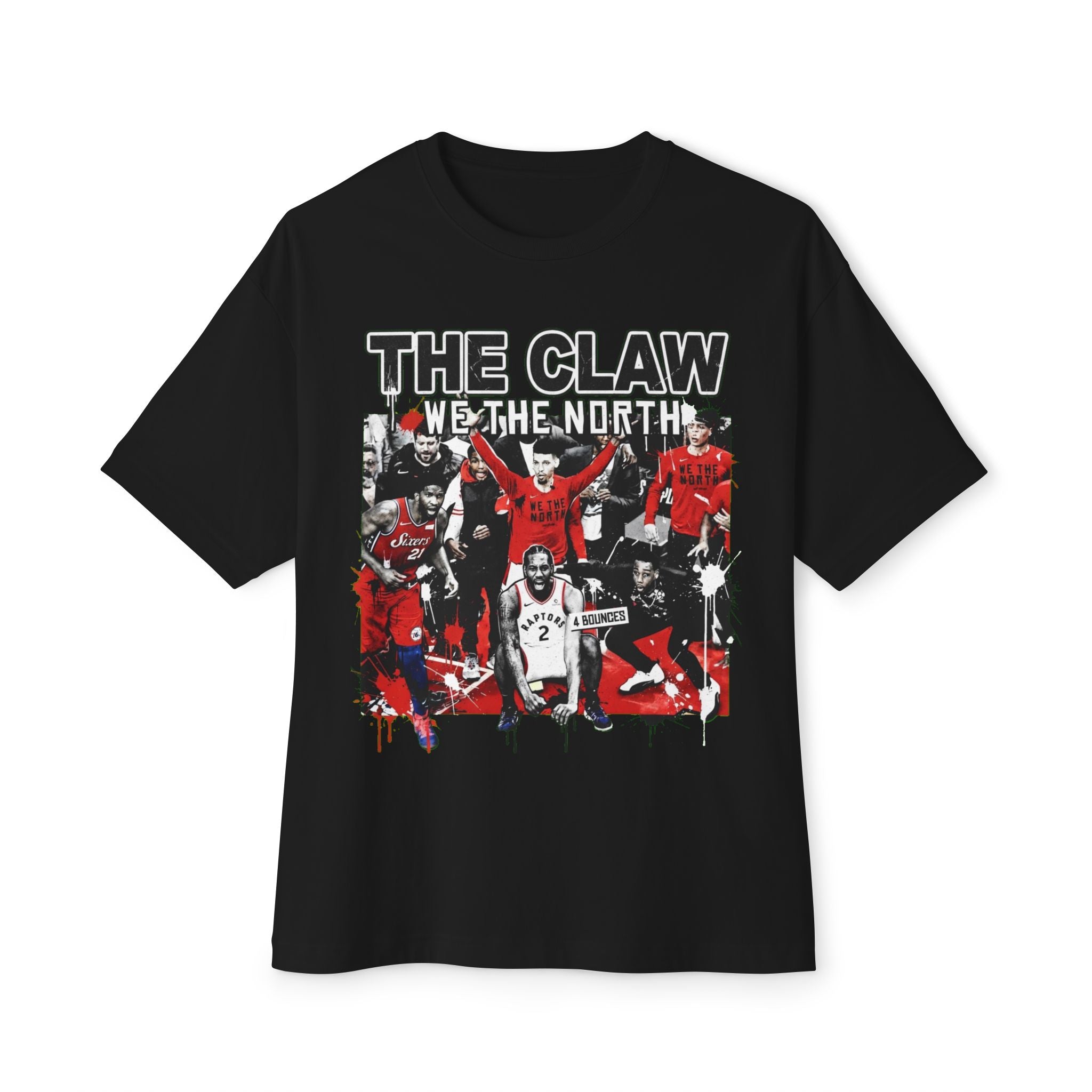The Claw 'We The North' Graphic Tee — Oversized Boxy Basketball Fan Shirt