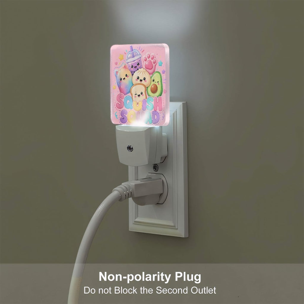 LED Night Light Squish Squad Kawaii Dumpling Rainbow Candy