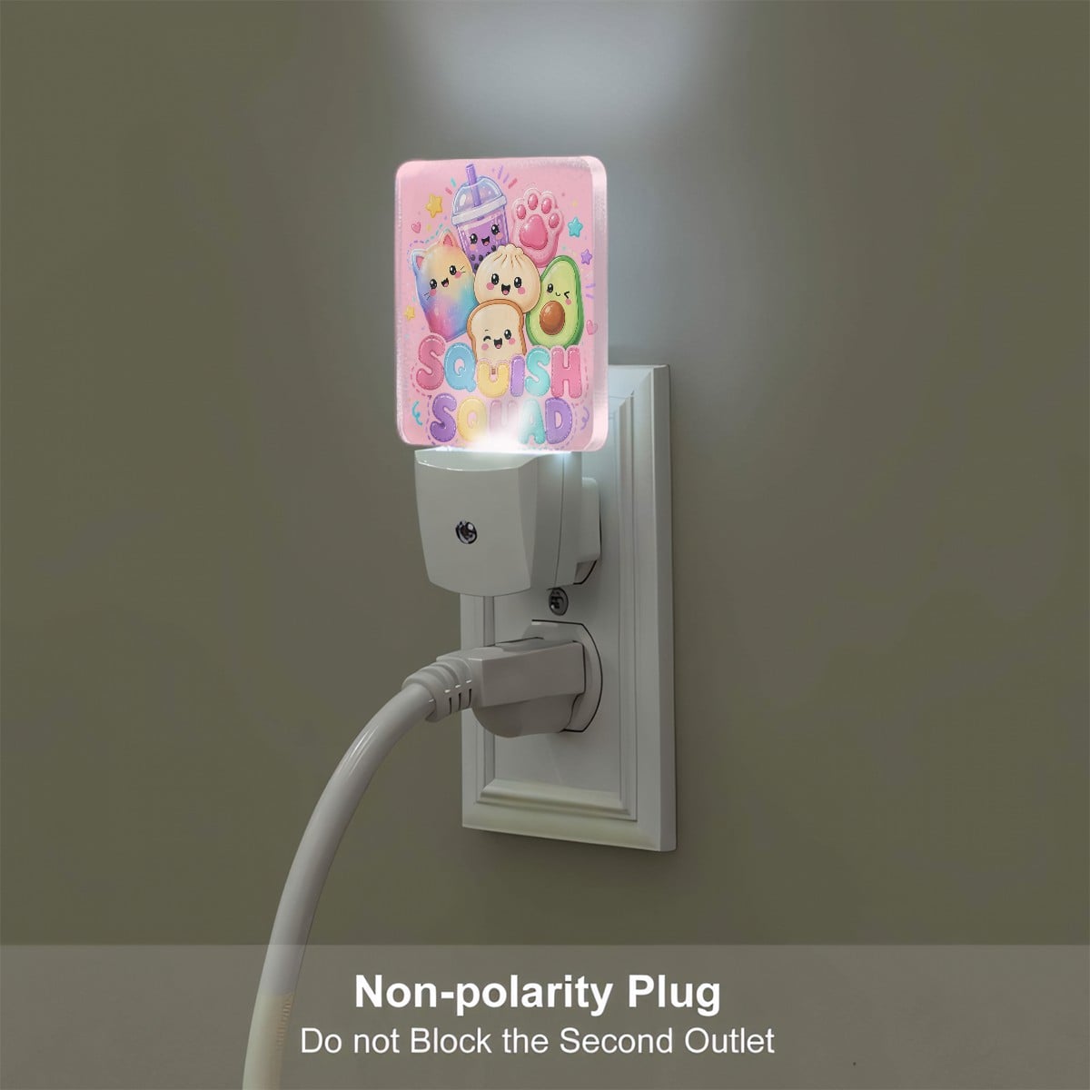 LED Night Light Squish Squad Kawaii Dumpling Rainbow Candy