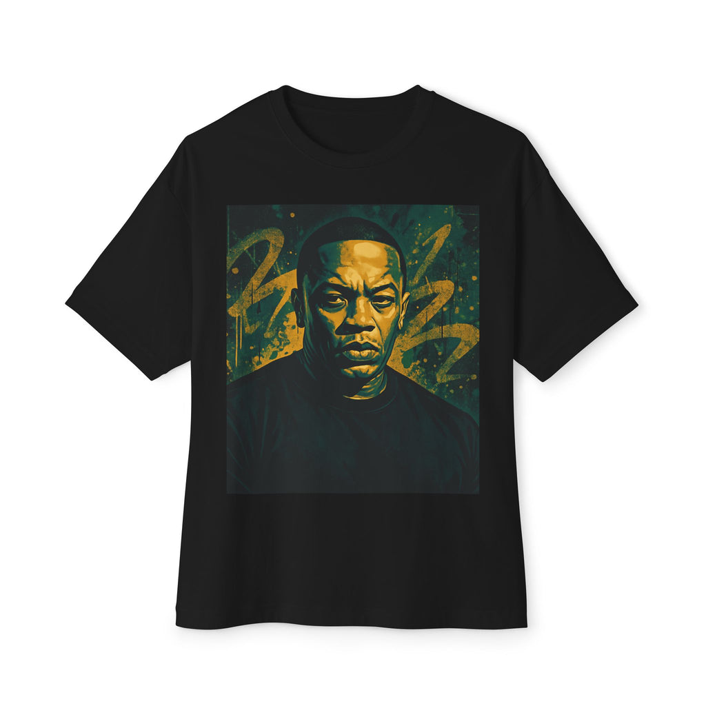 Graphic Portrait Tee — Urban Neon Art Square Print