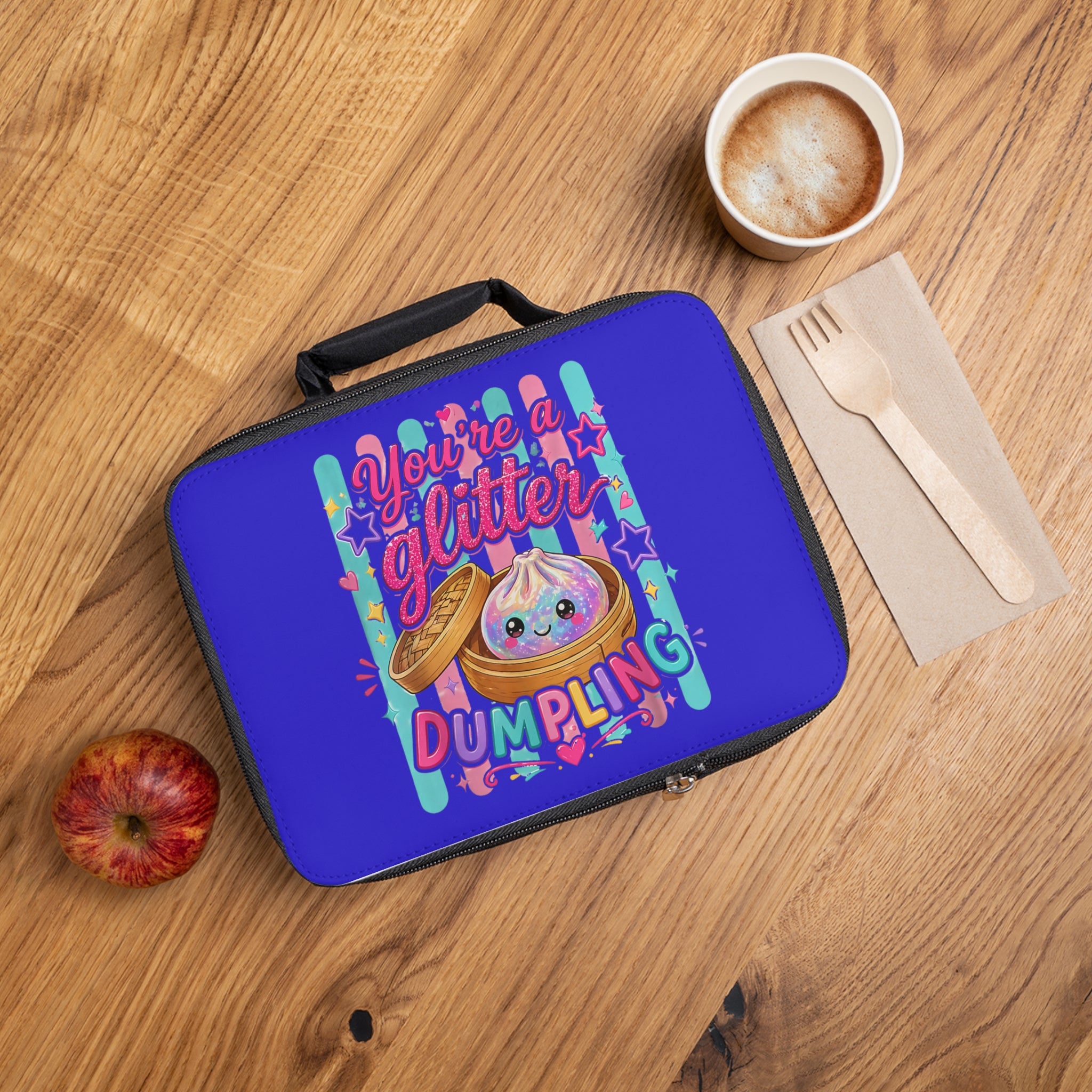 Glitter Dumpling Lunch Bag — Cute Kawaii Bento Cooler for Kids & Teens