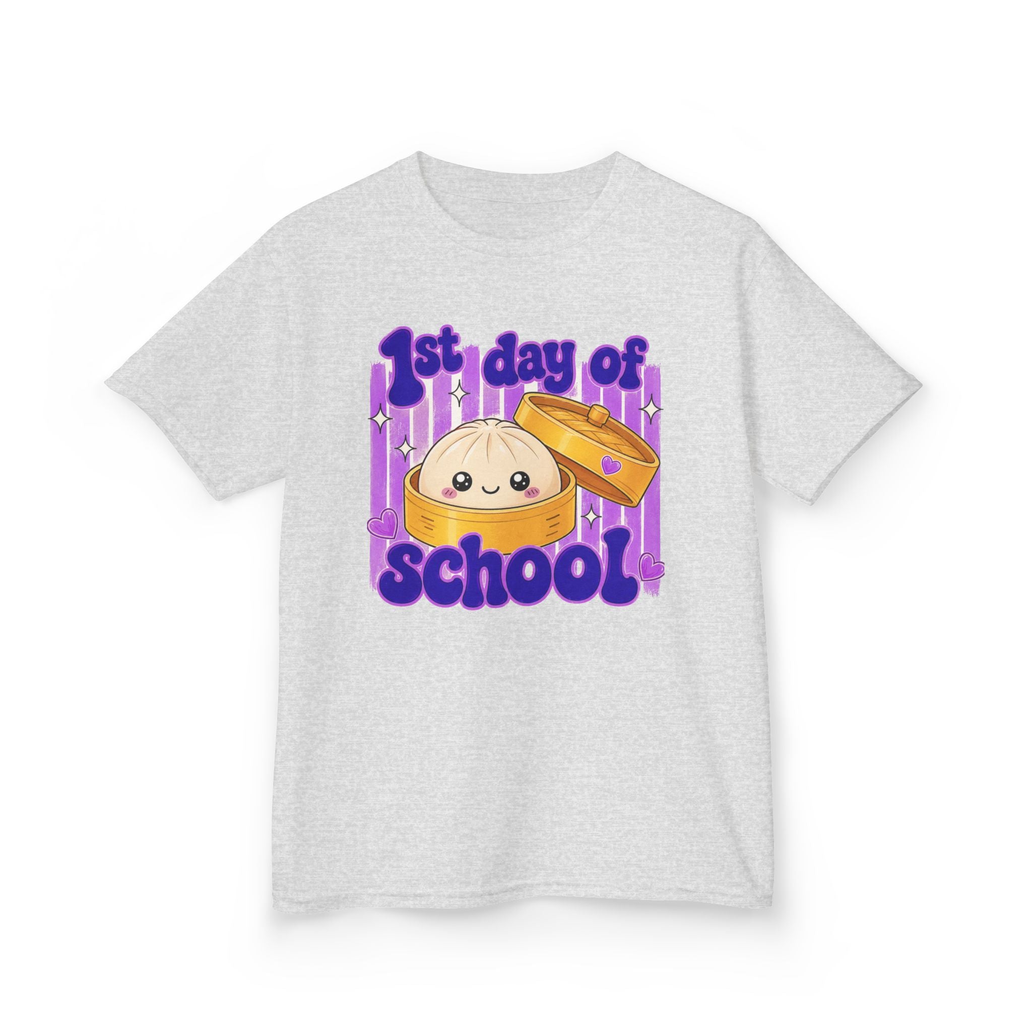 1st Day of School Kids T-Shirt – Cute Dumpling Backpack Design