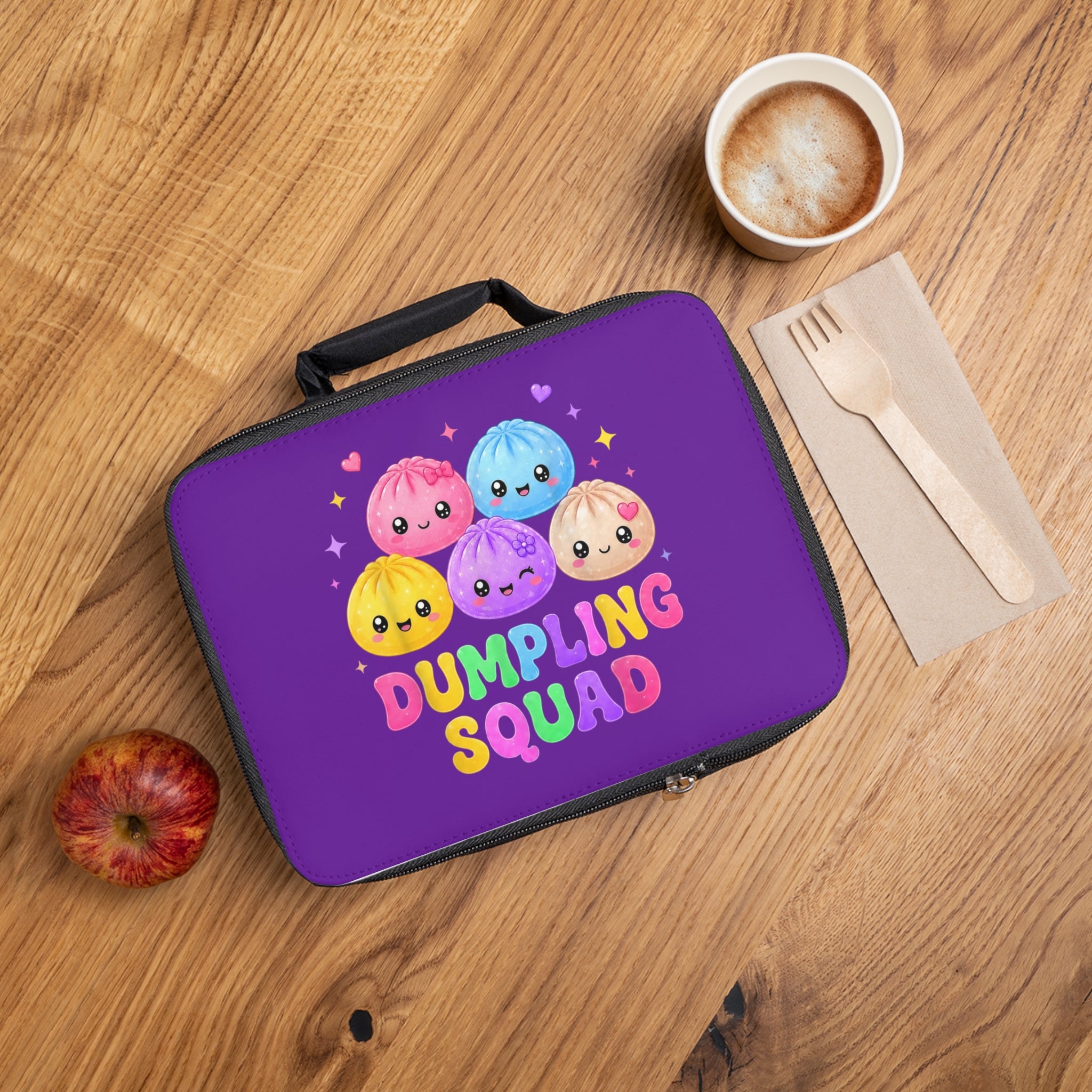 Dumpling Squad Lunch Bag — Cute Kawaii Bento Cooler for Kids & Adults