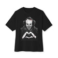 Horror Clown T-Shirt — Creepy Pennywise Heart Pose Graphic Tee