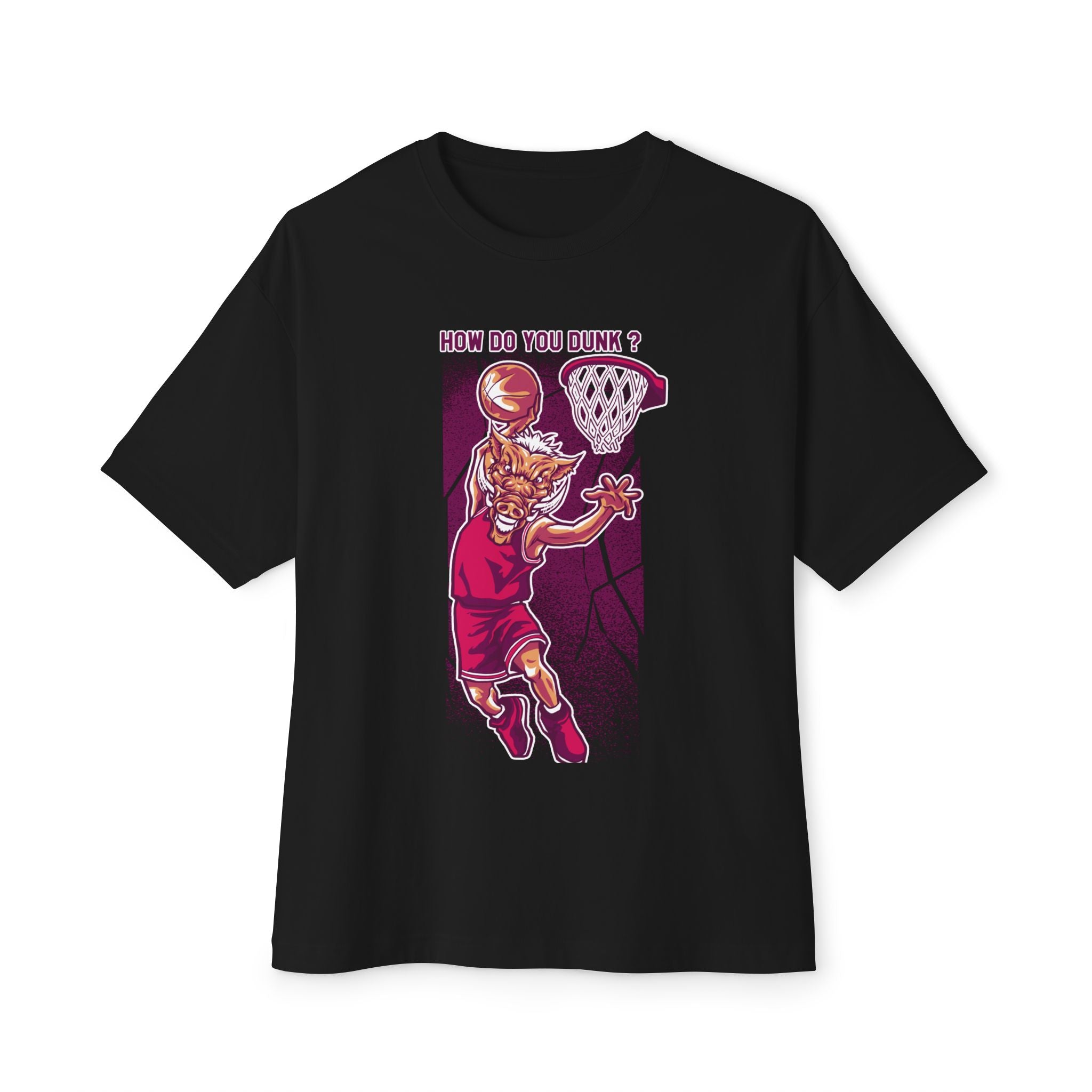 Basketball Cat Tee — "How Do You Dunk?" Graphic Shirt