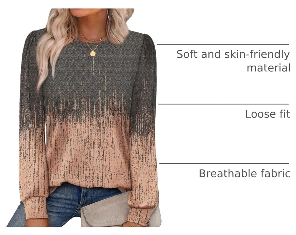 Alaroo Printed Long Sleeve Crewneck Tunic
