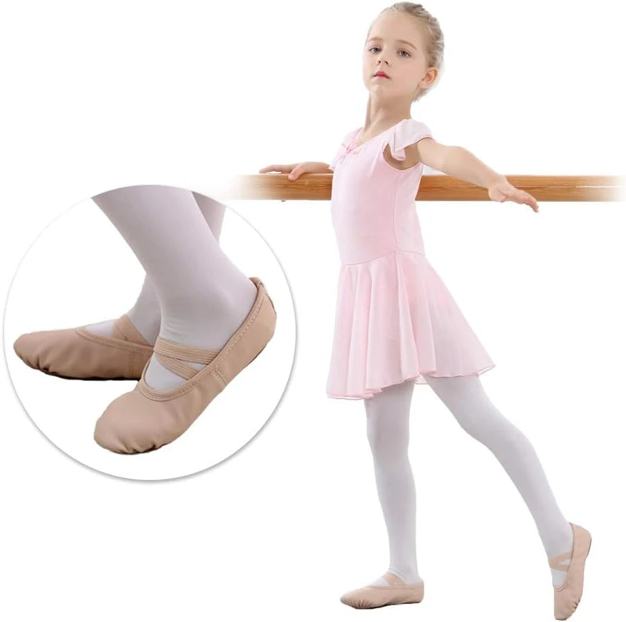 Girls Soft Leather Ballet Shoes