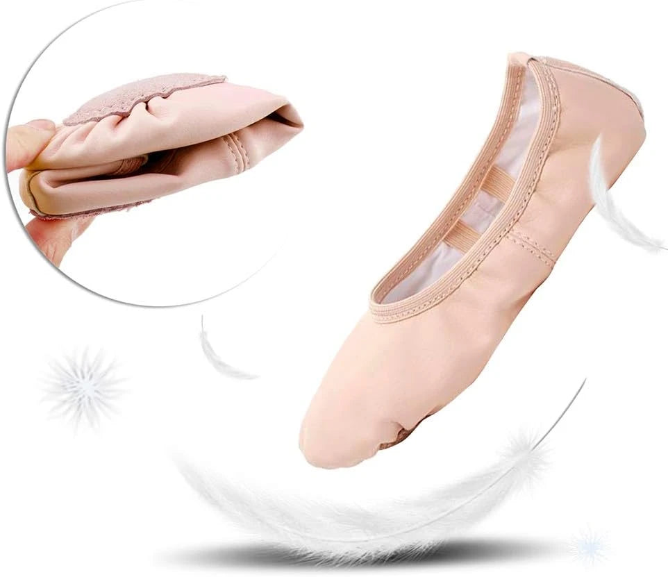 Girls Soft Leather Ballet Shoes