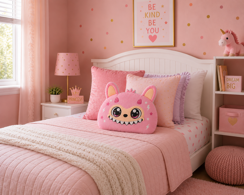 Pink Monster Buddy Plush Pillow