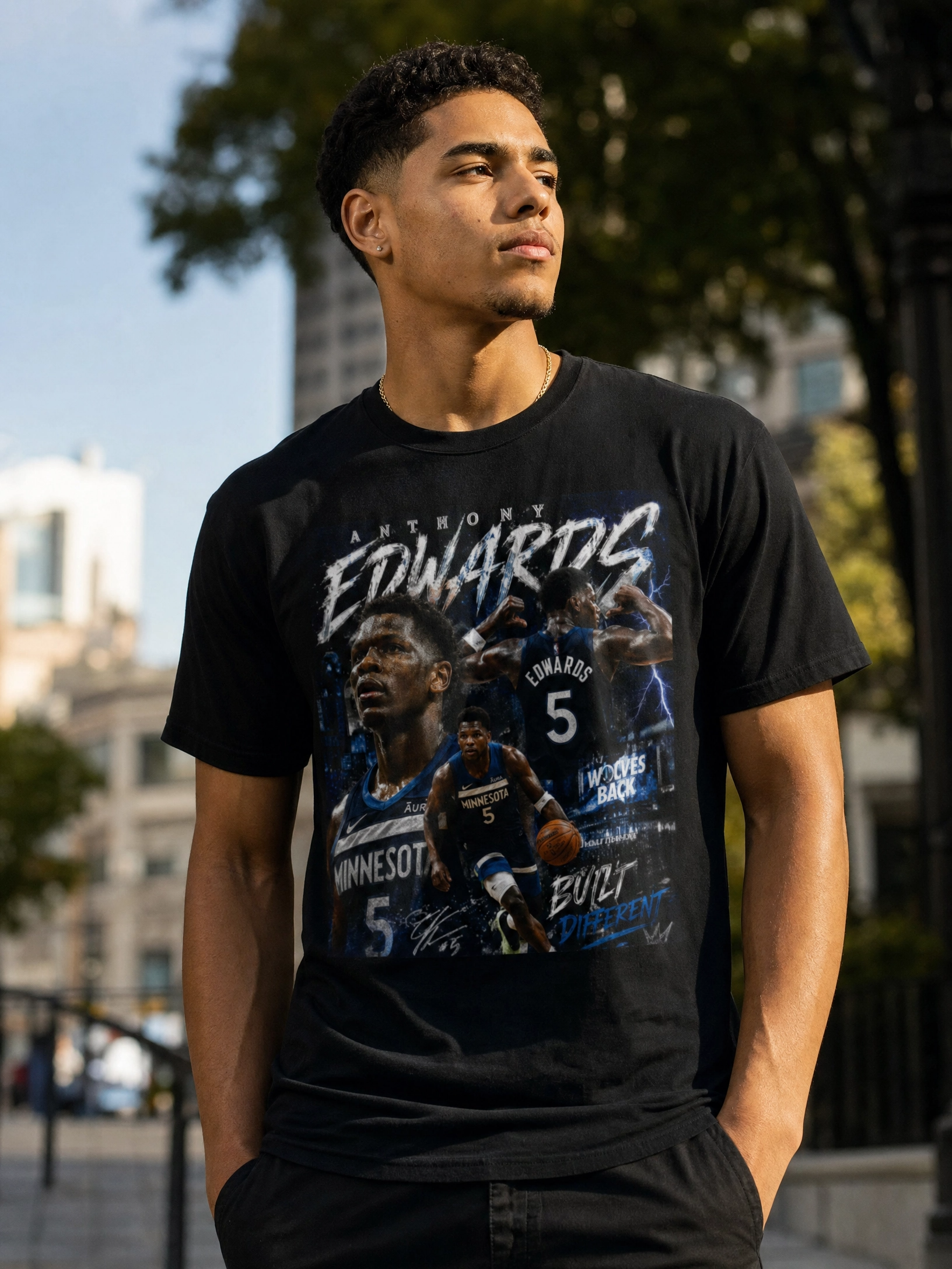 Anthony Edwards Graphic T-Shirt | Minnesota Basketball Vintage Style Tee | Unisex Streetwear Fan Shirt | Gift for Basketball Fans