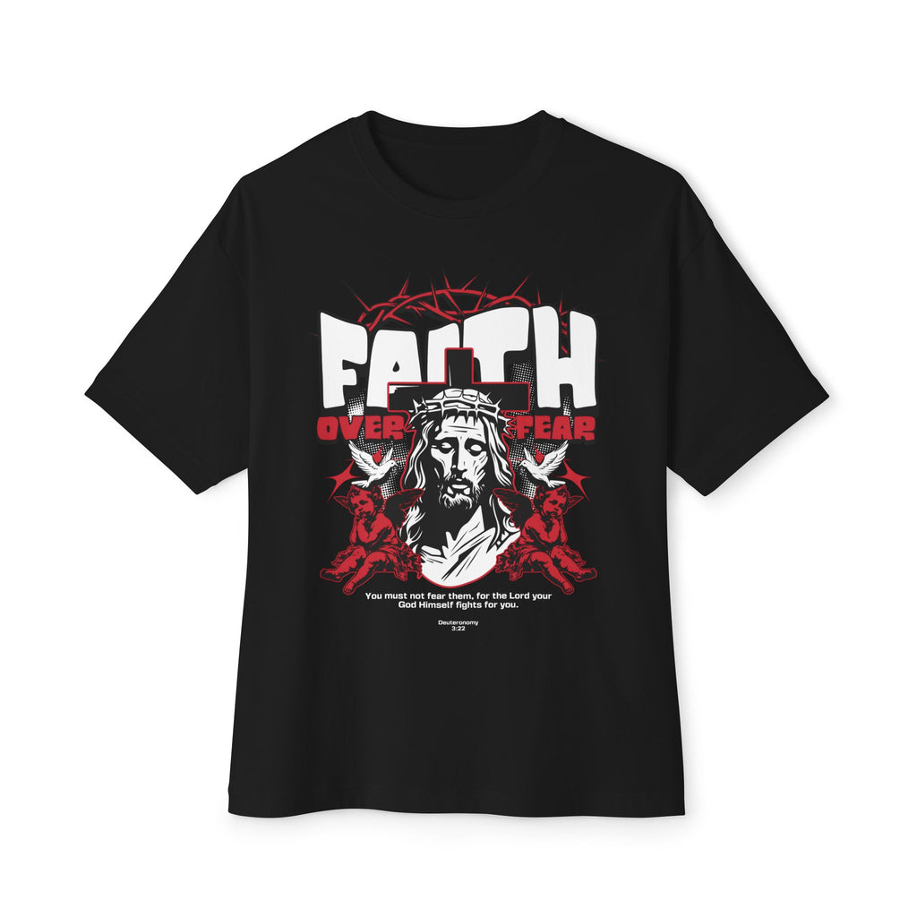 Faith Over Fear Tee — Christian Jesus Crown of Thorns Graphic Shirt