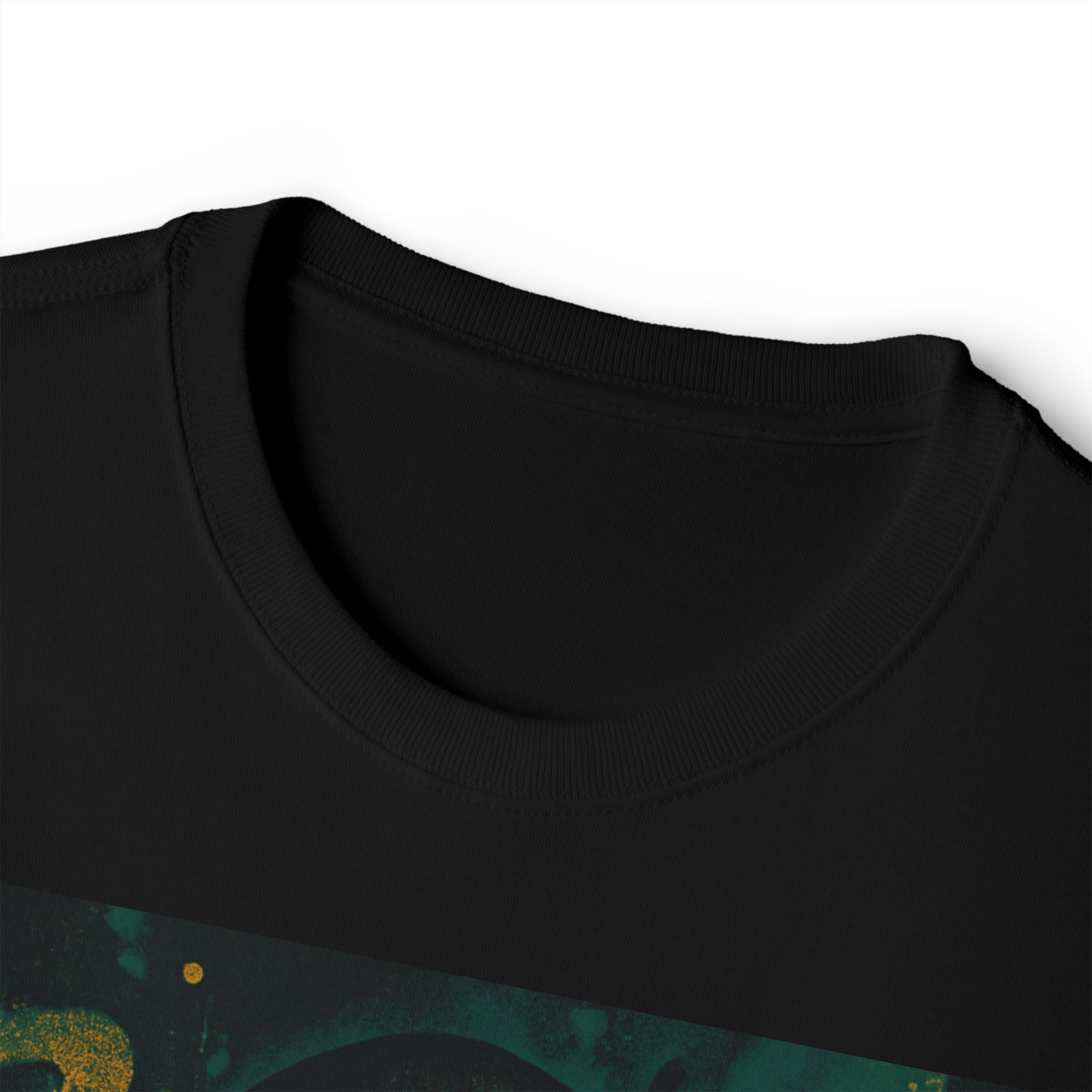 Graphic Portrait Tee — Urban Neon Art Square Print