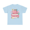 Teacher Graphic Tee – Cute School Supplies Apple Design