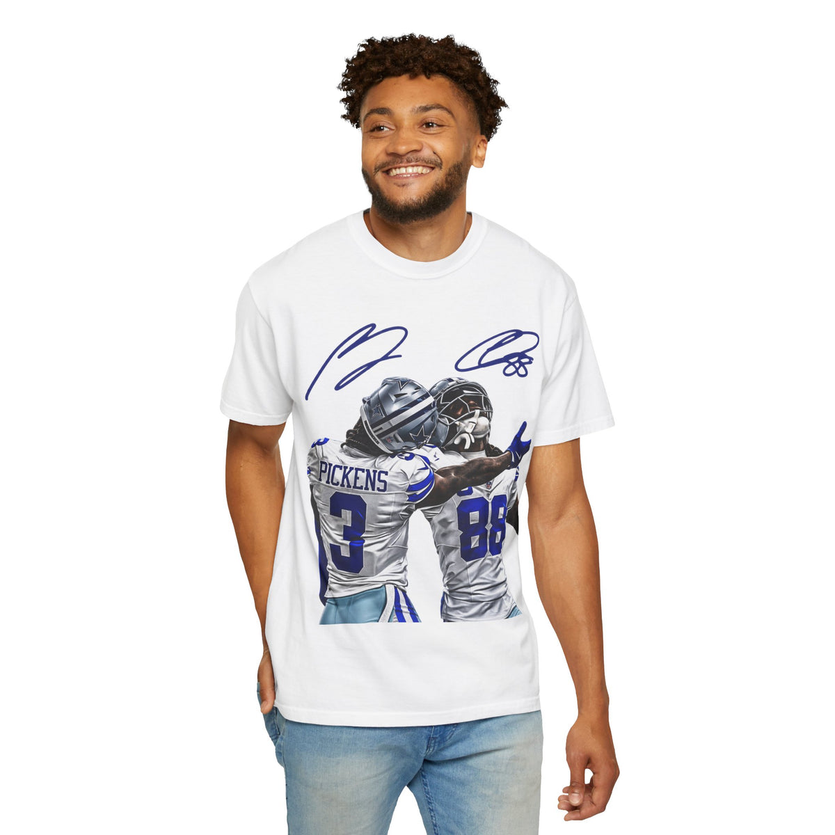 Football Players Celebration T-Shirt — Signed Graphic Tee