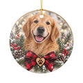 Golden Retriever Christmas Ceramic Ornament