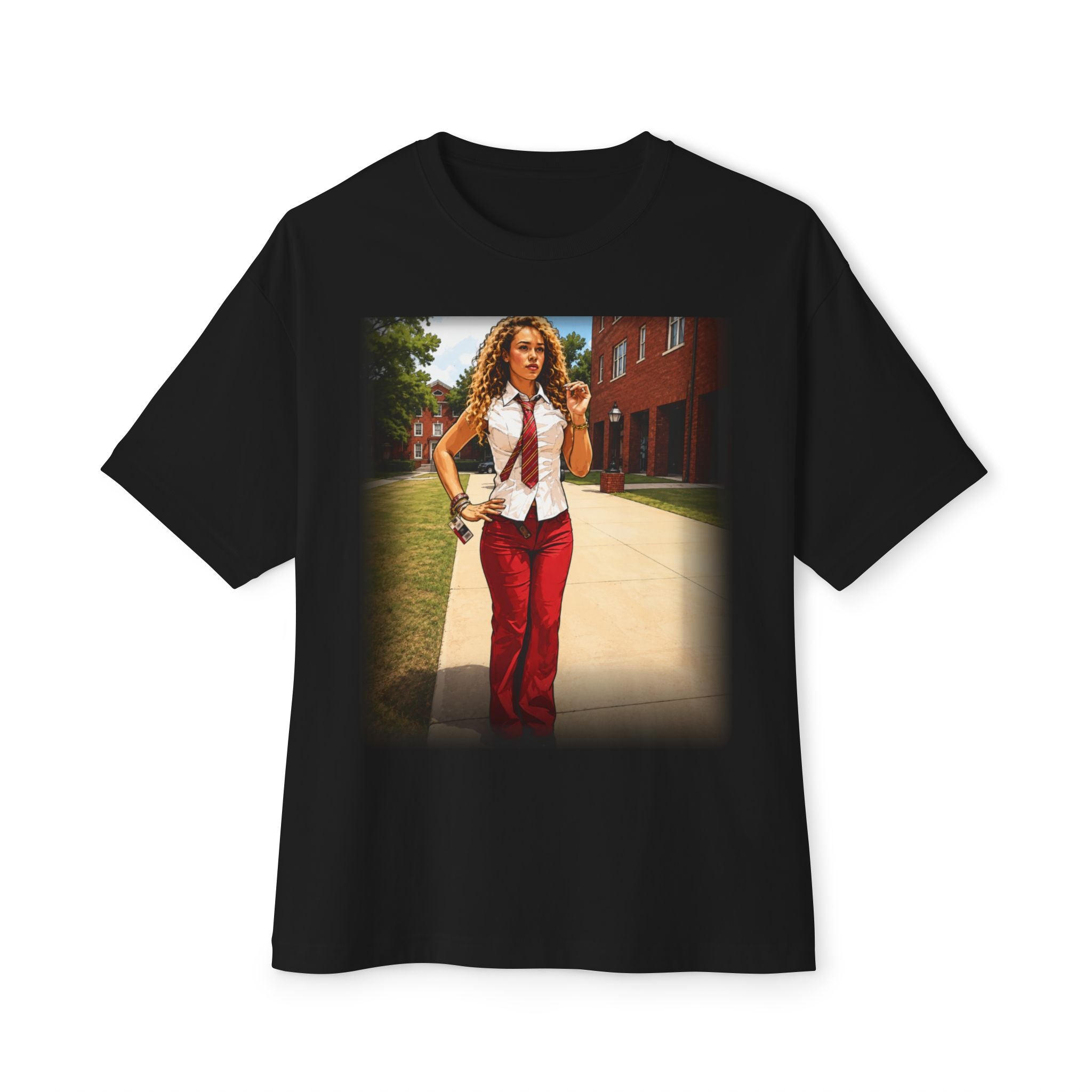 Graphic Tee — Retro Campus Walk Photo Print