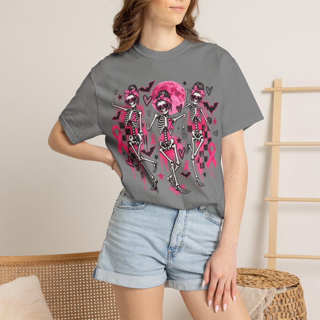 Breast Cancer Awareness Skeleton Dance T-Shirt