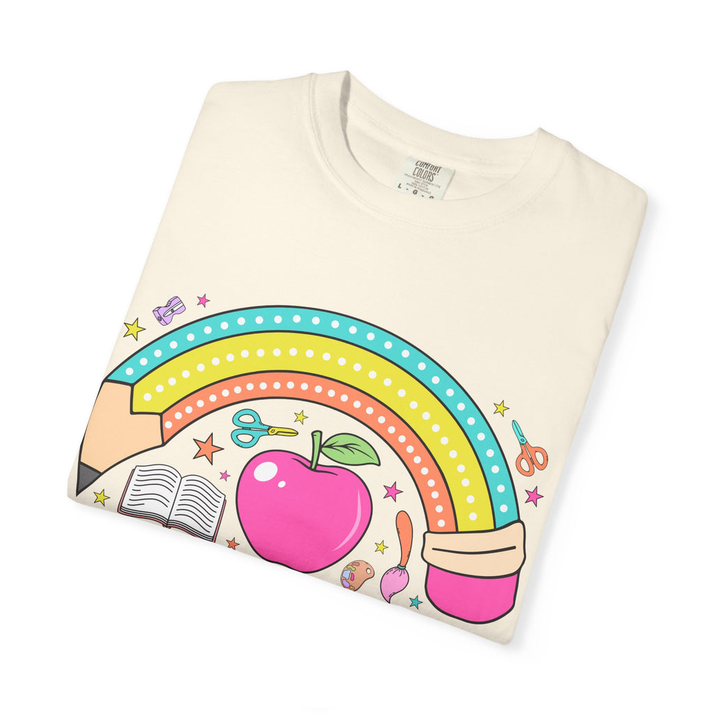 Teacher Rainbow Apple T-Shirt — Cute Back-to-School Gift for Educators