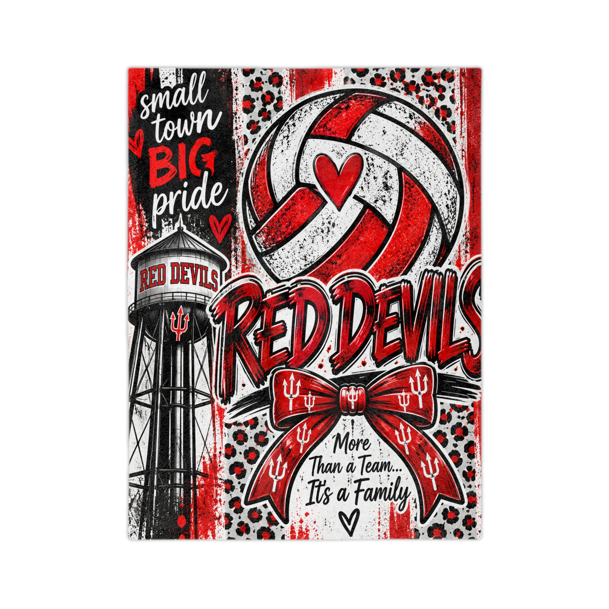 Red Devils Volleyball Mom Blanket