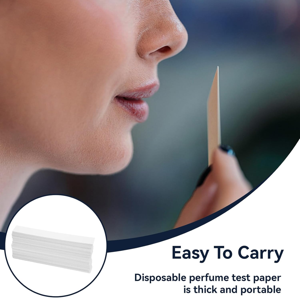 100PCS Perfume Test Strips, Professional Scent Strips Portable Disposable Essent