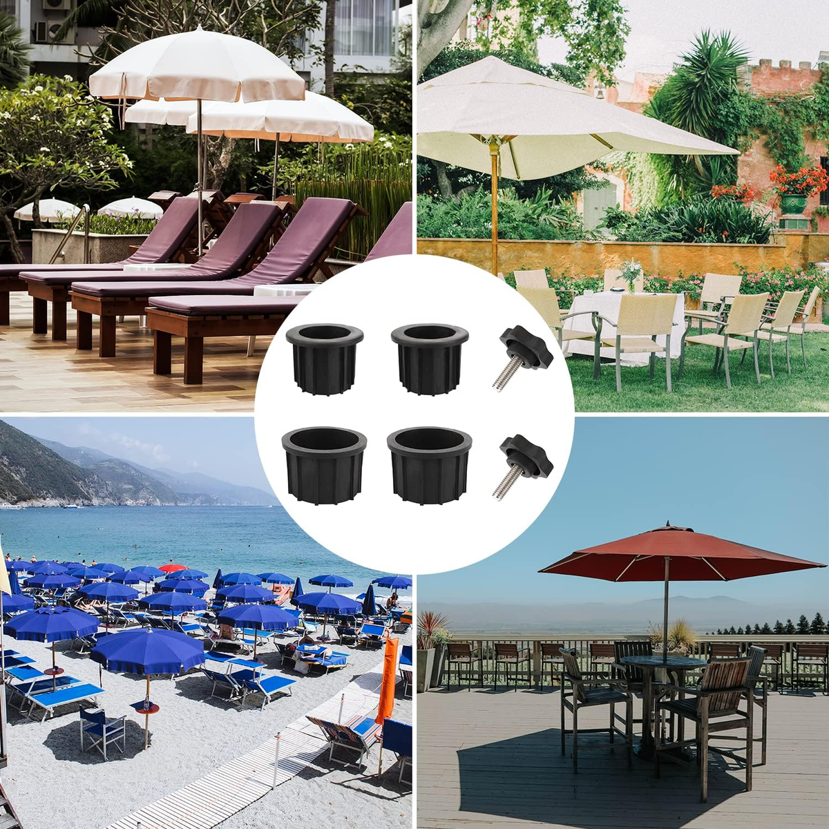 4 Pcs Umbrella Base Stand Replacement Parts, Patio Umbrella Stand Replacement Pa