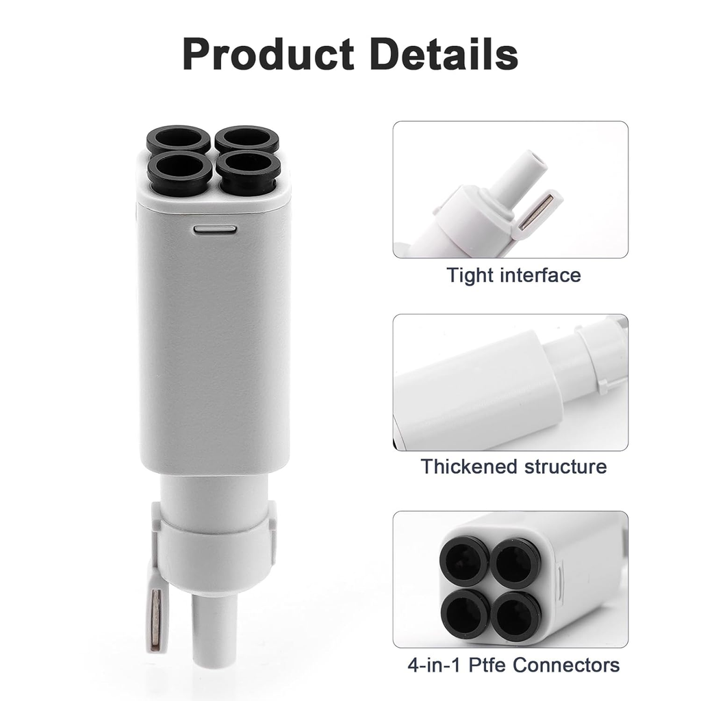 4-In-1 PTFE Adapter Replacement for Bambu Lab A1/A1Mini 3D Printer Accessories,E