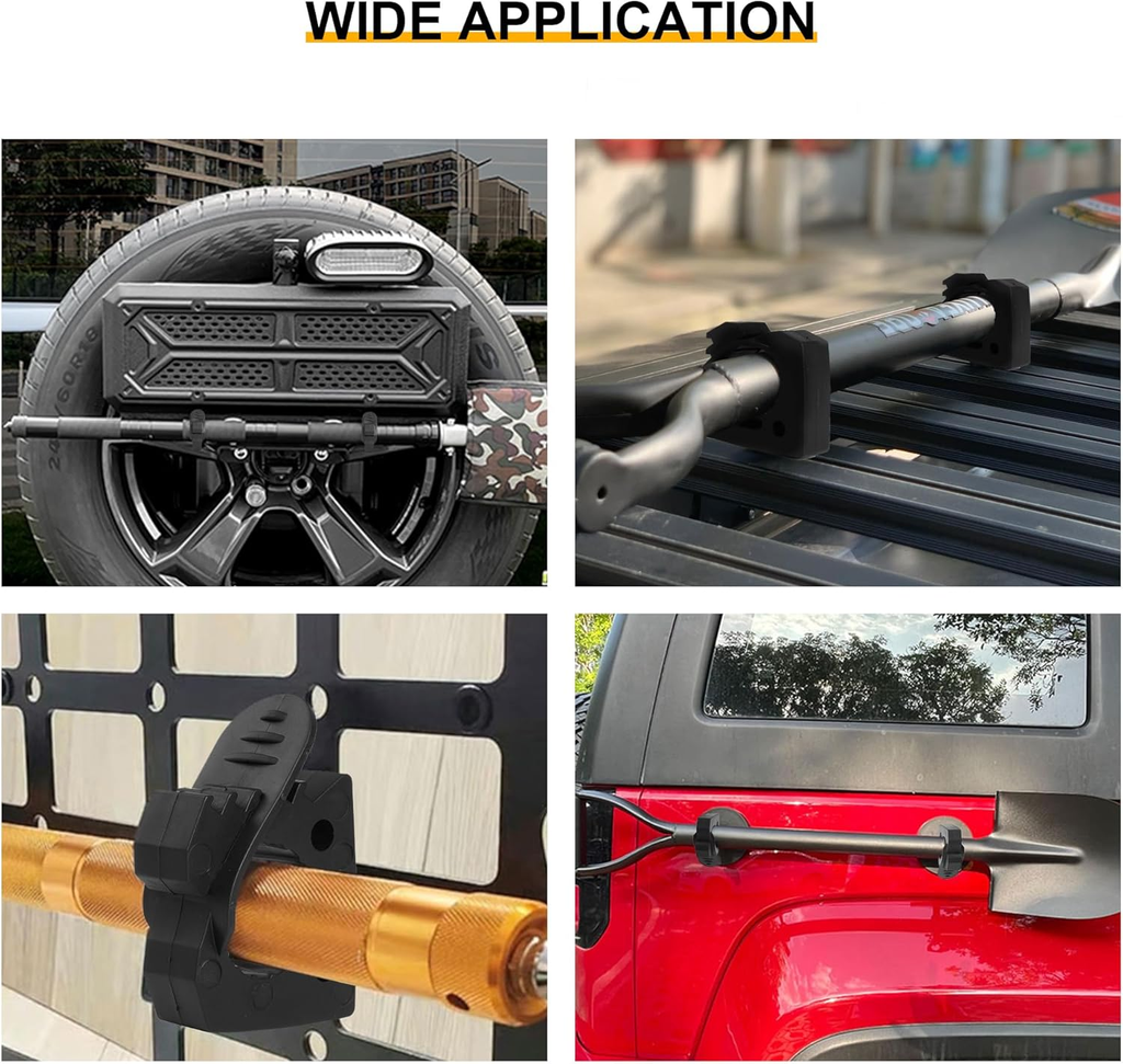 4 Pcs Quick Release Rubber Clamp Fist Mount Clamps Mounting Kit