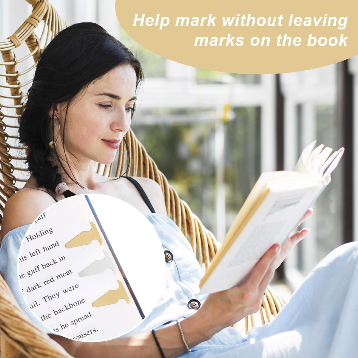 100Pcs Book Line Markers, Gold/Silver Metal Bookmarks Tin Mixed Metals Book Page
