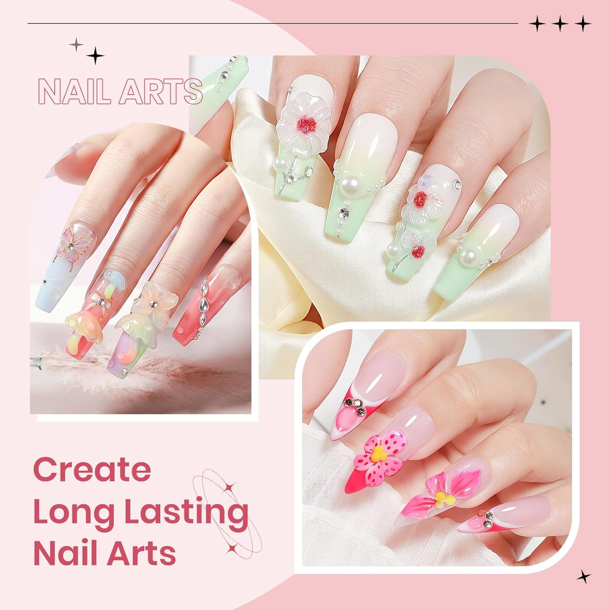 3D Nail Art Gel Clear and White Solid Builder Gel for Nails Non-Stick Hand Sculp