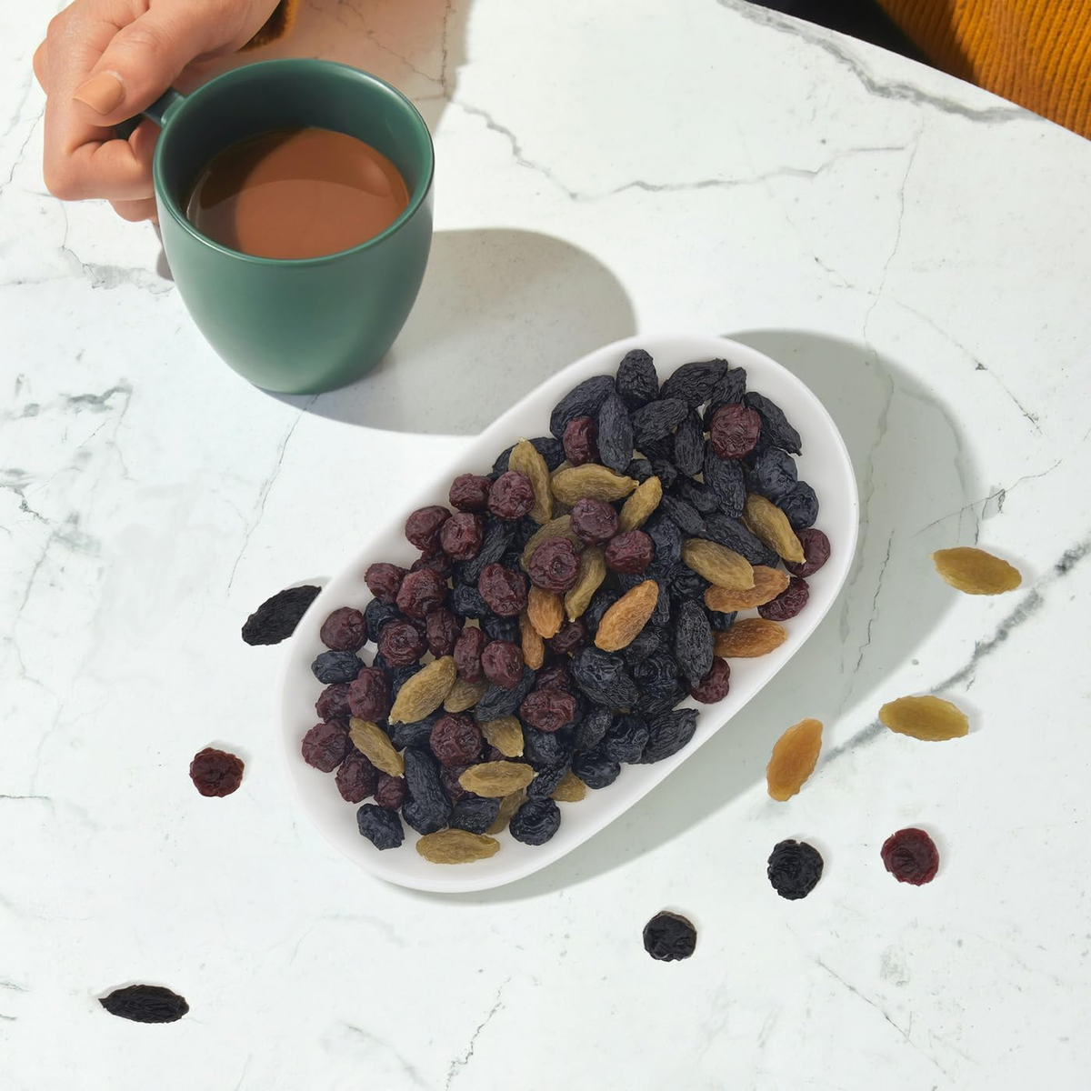 100G Artificial Mixed Dried Fruit,Realistic Dried Fruit Decor Include Raisin,Cra