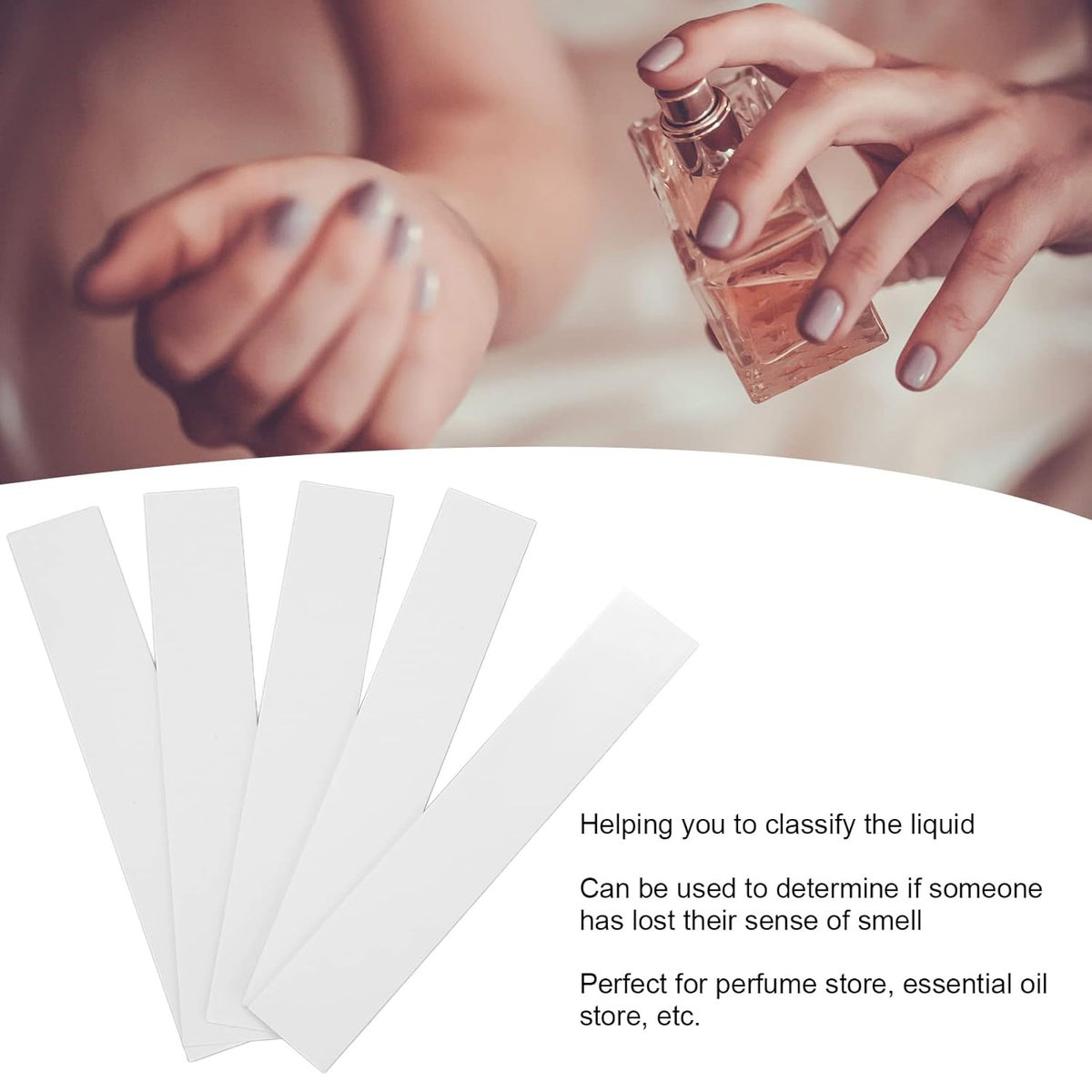 100PCS Perfume Test Strips, Professional Scent Strips Portable Disposable Essent