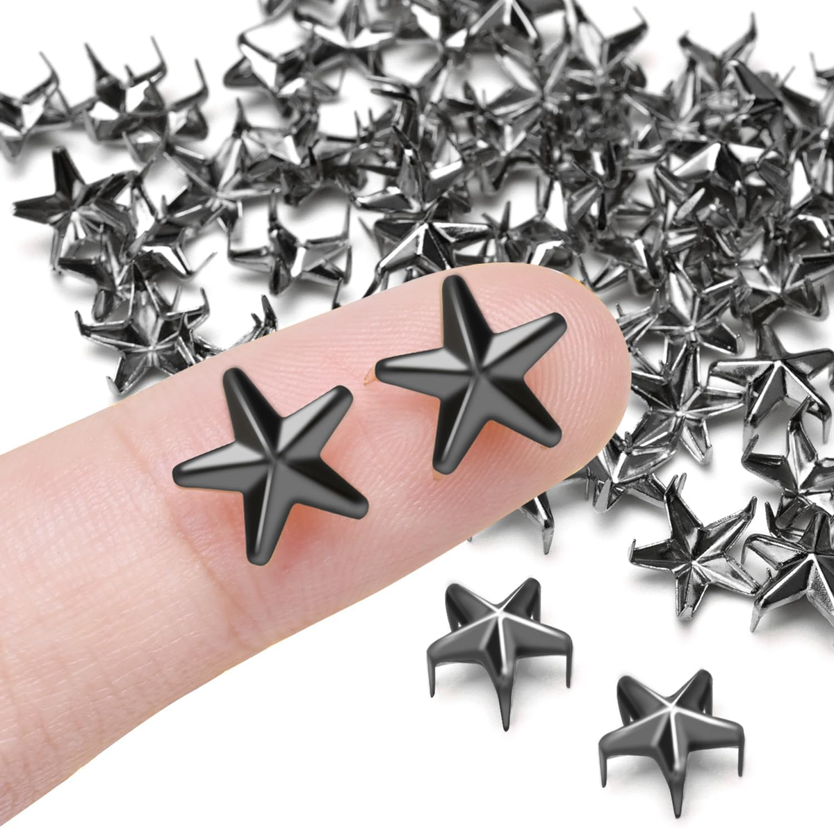 150Pack 10Mm Star Studs for Clothing, Small Star Nailheads Rivets Metal Spike St
