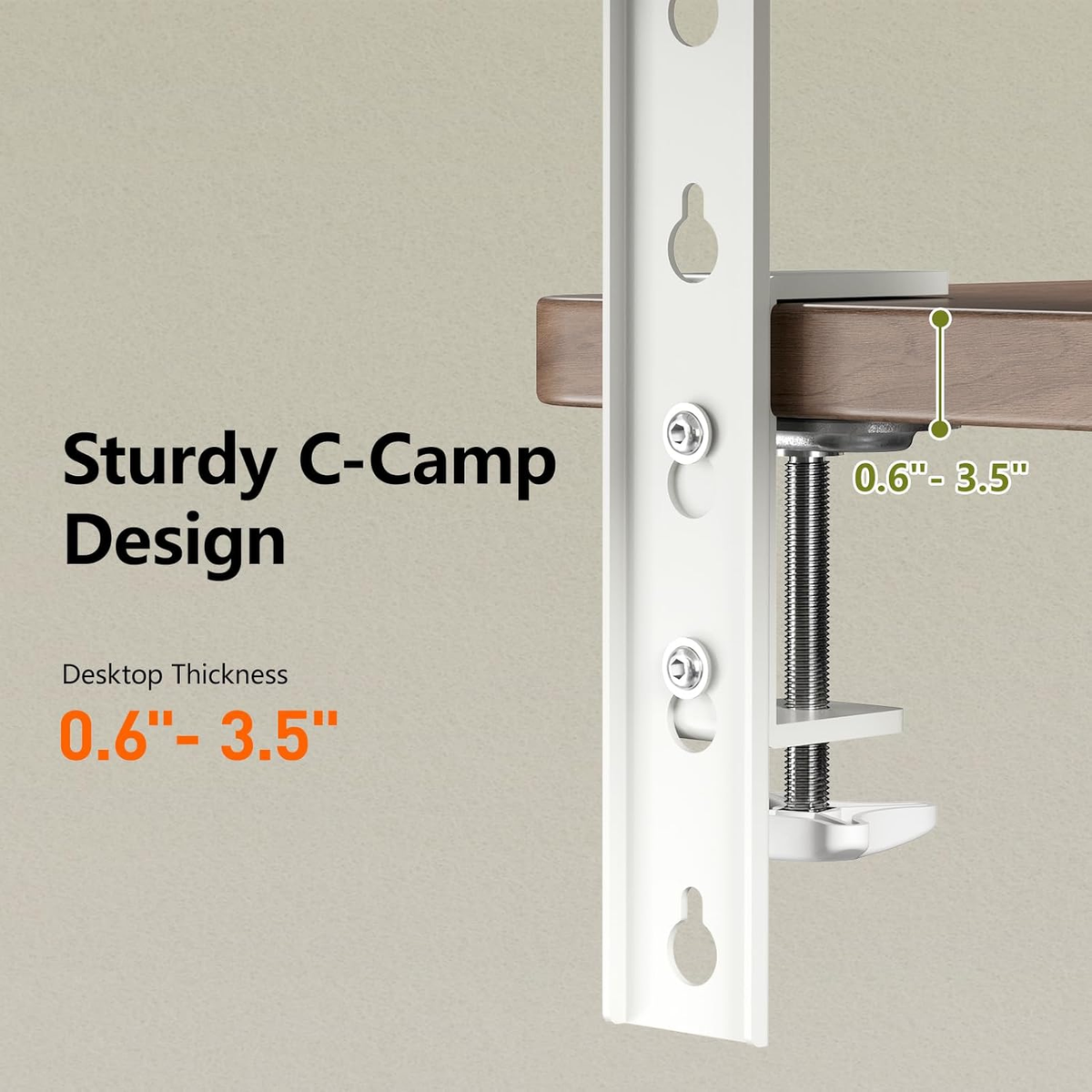 3 in 1 Clamp-On 15.7"×7.5" Desk Extender, Heavy-Duty Side/Top Desk Organizer She