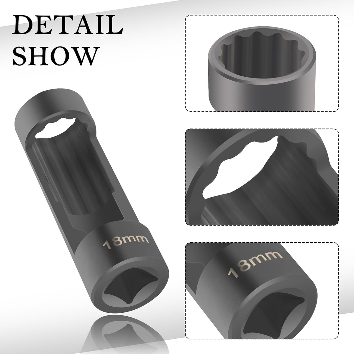 18Mm Shock Absorber Socket for Removal of Shock Absorbers Nut,Strut Nut Socket w