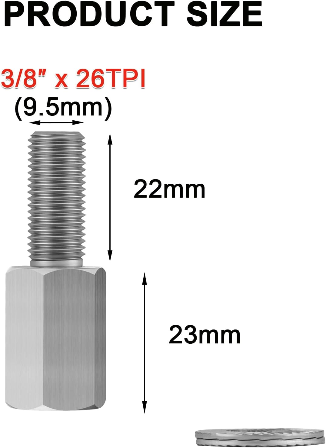 2Pcs Upgraded Bicycle Axle Extenders,304 Stainless Steel Stabilizer Extension Bo