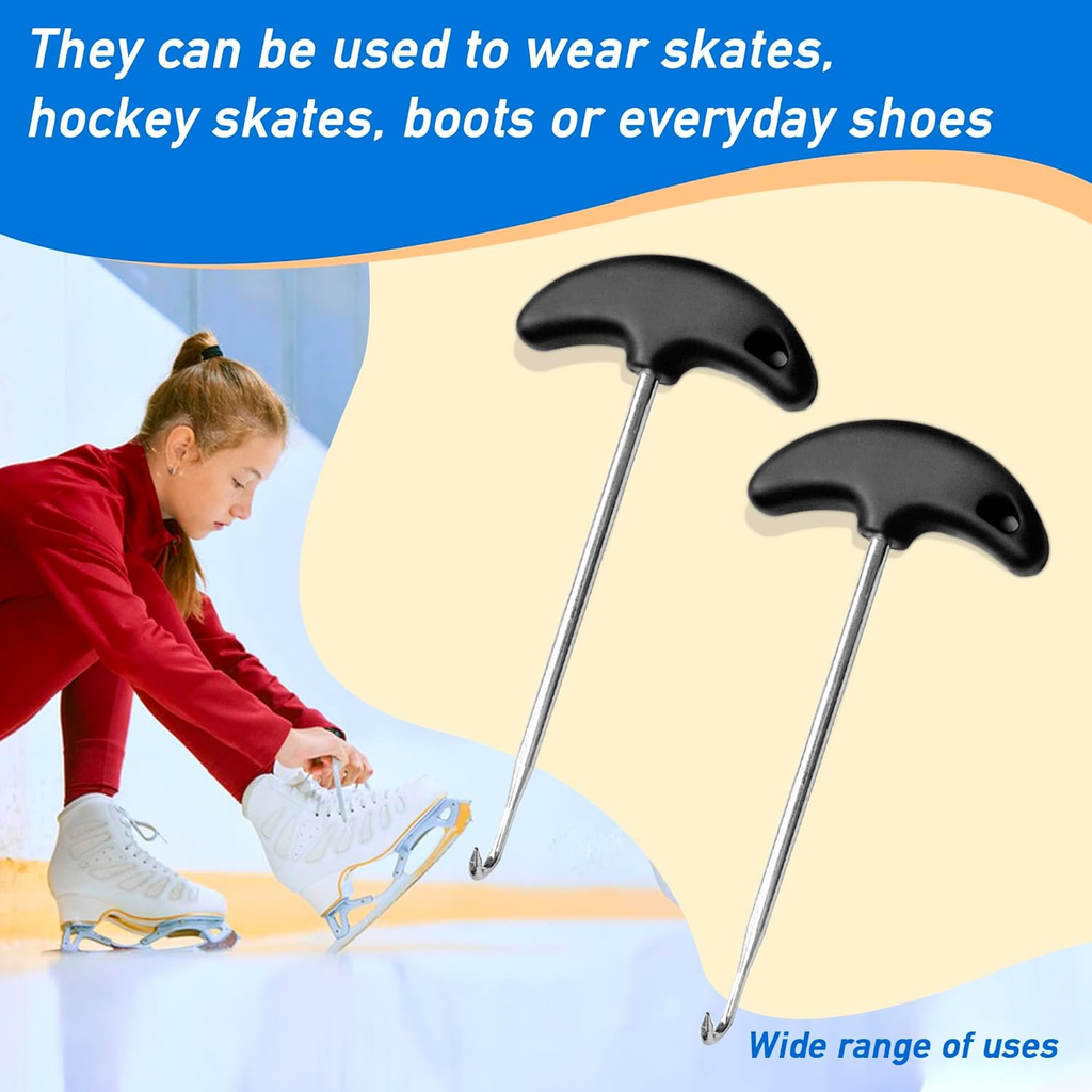 2-Pack Skate Lace Tighteners - Ice Hockey Skate Lace Tightener Tool - Stainless