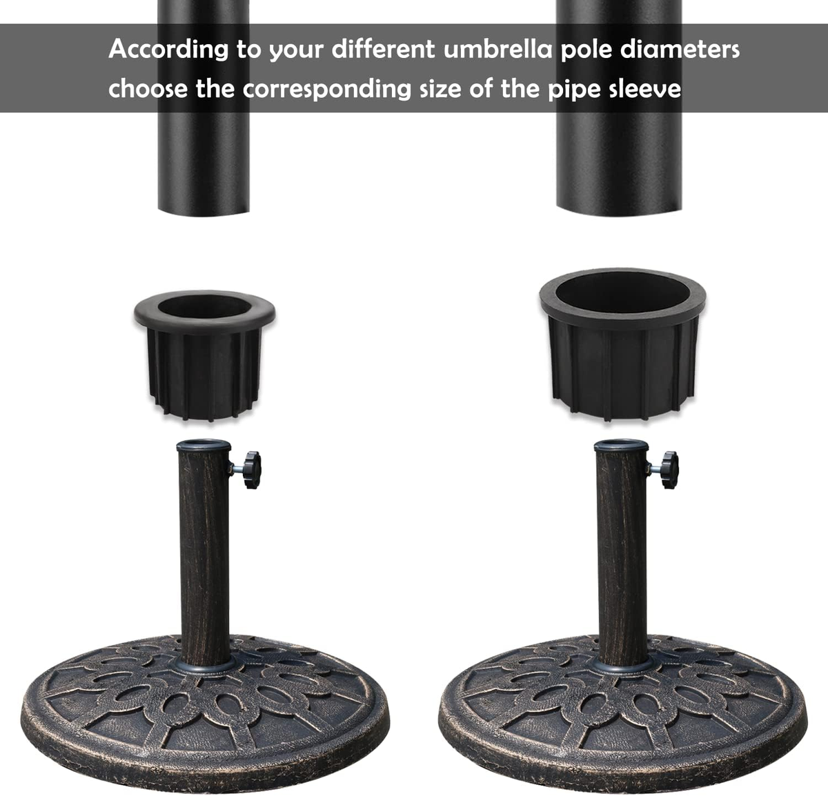 4 Pcs Umbrella Base Stand Replacement Parts, Patio Umbrella Stand Replacement Pa