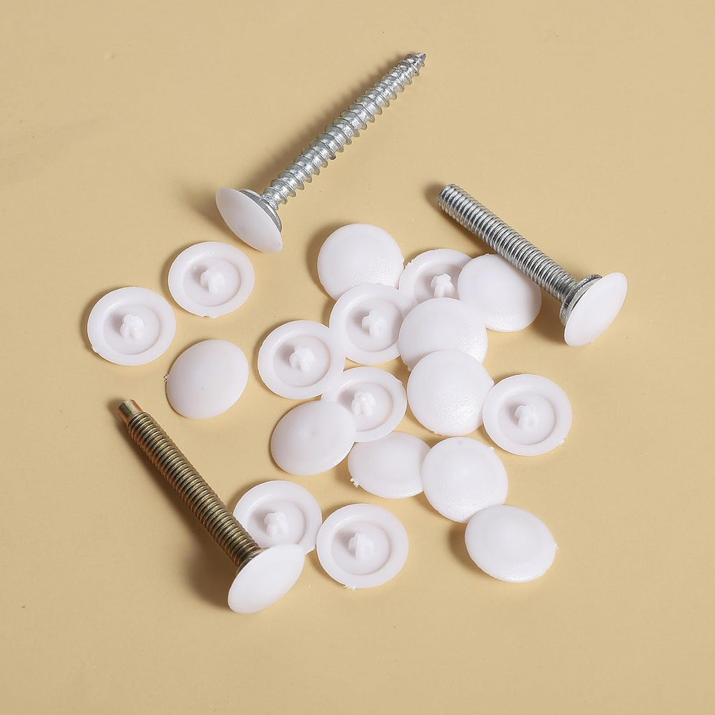 150 Pcs Screw Cap Covers, 12Mm Screws Caps White Waterproof Self Tapping Cap Dec